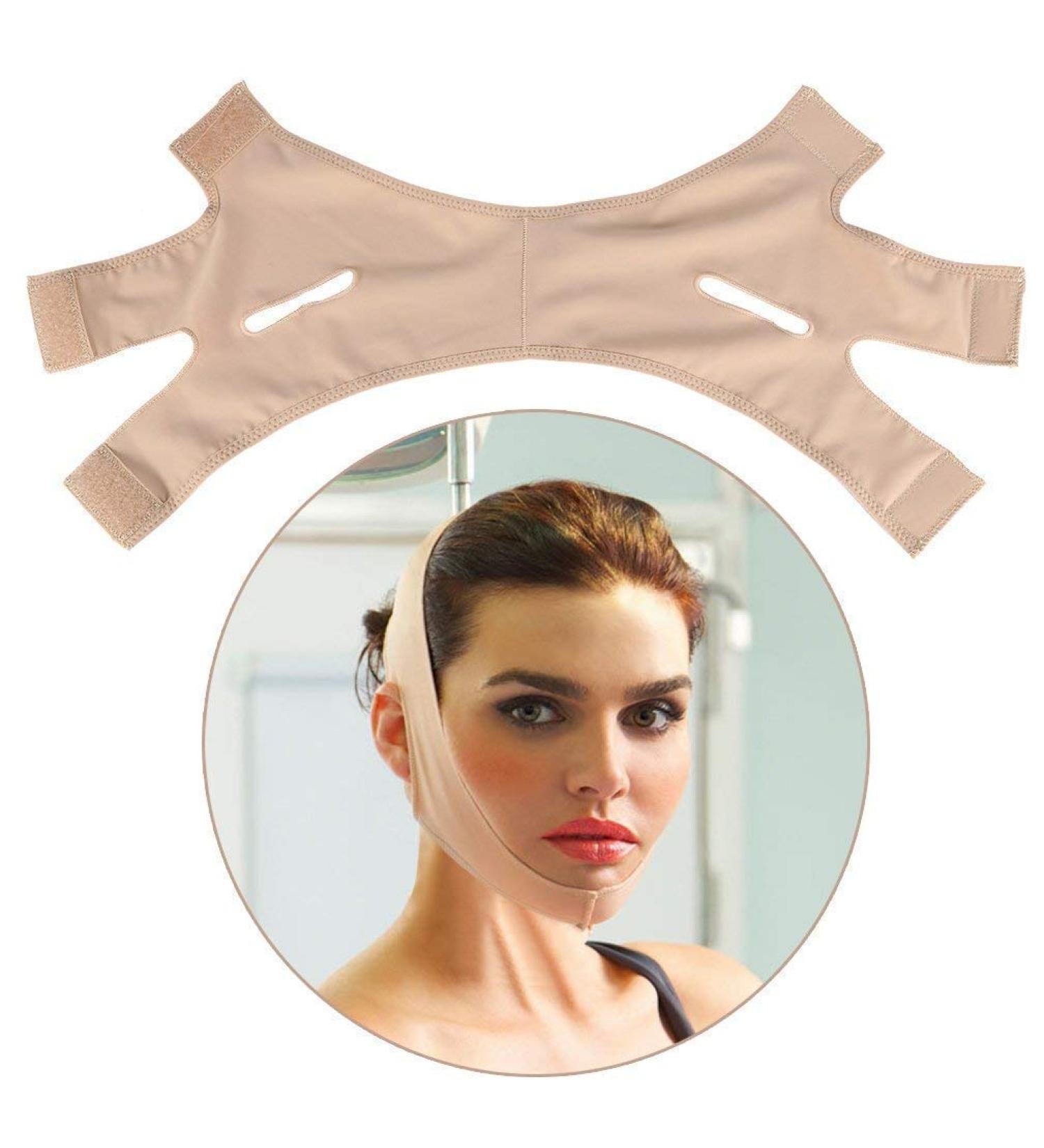 V Face Line Slim Up Face Belt | Slimming Mask for Thin Face Chin and Cheek | Anti-Wrinkle Band for Beauty & Contour - Buy Online on GoSupps.com