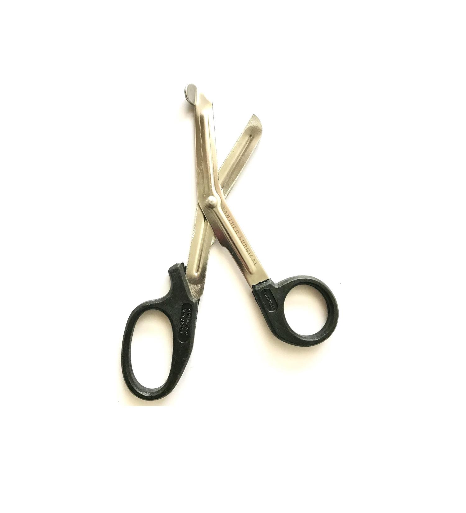 Panther Surgical Lister Bandage Scissor 5.5 Inch - Plastic Handle Nursing Trauma Scissors - First Aid Dressing Bandage Scissors (Black) - Buy Online on GoSupps.com