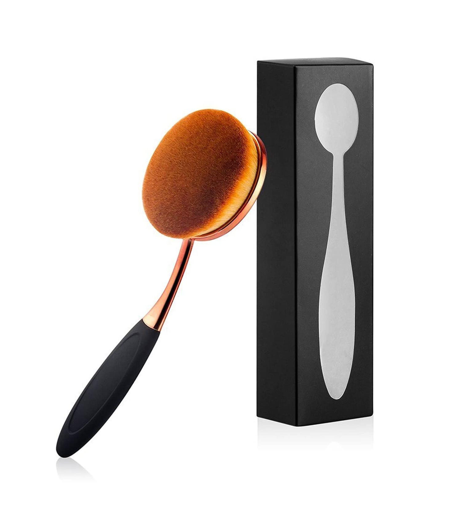Yoseng Oval Foundation Brush - Large Toothbrush Makeup Brush for Fast & Flawless Application of Liquid, Cream & Powder Foundation - Buy Online on GoSupps.com