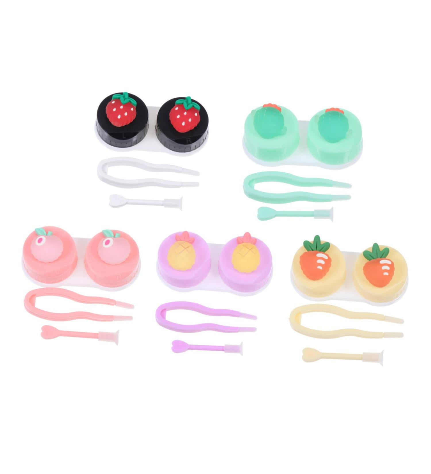 Buy Gatuida Tweezers & Reusable Contact Lens Containers | Practical Eye Lens Case for Travel - 5 Pack - Buy Online on GoSupps.com