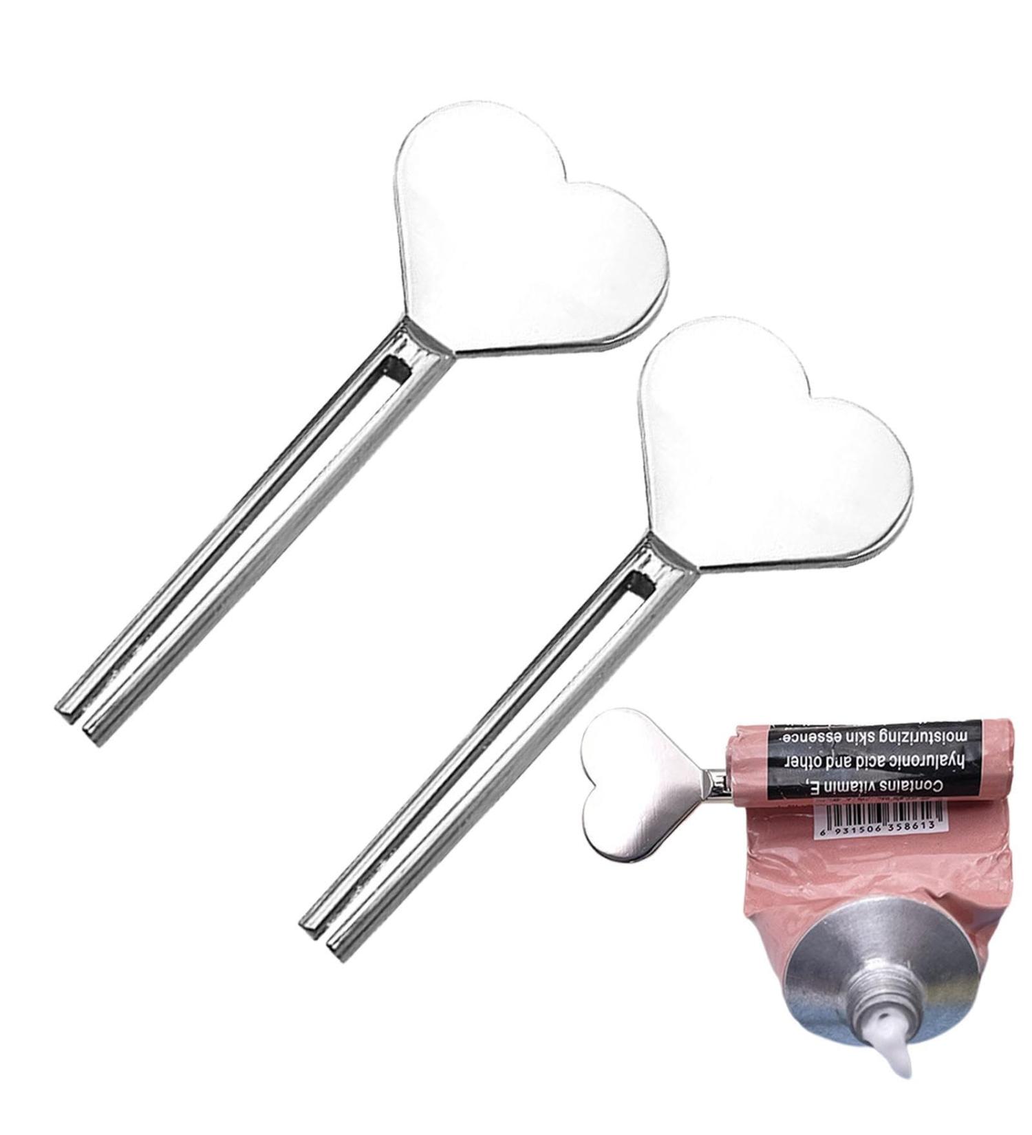 Toothpaste Squeezer 2 Tube Key Tooth Paste Squeezer | Stainless Steel Toothpaste Roller Tube Wringer Metal Tube Squeezer Key for Save Toothpaste Creams Paint Cosmetic and Hair Dye Lencyh Silver - Buy Online on GoSupps.com