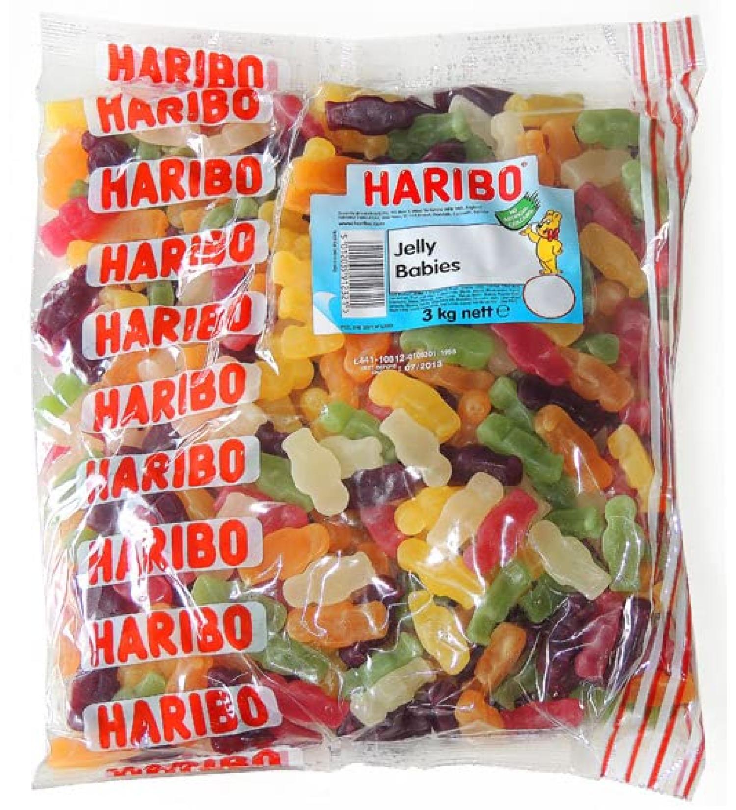 Haribo Giant 3kg Bulk Sweets - Perfect for Parties and Celebrations - Delicious Gummy Sweets (Jelly Babies 3KG) - Buy Online on GoSupps.com
