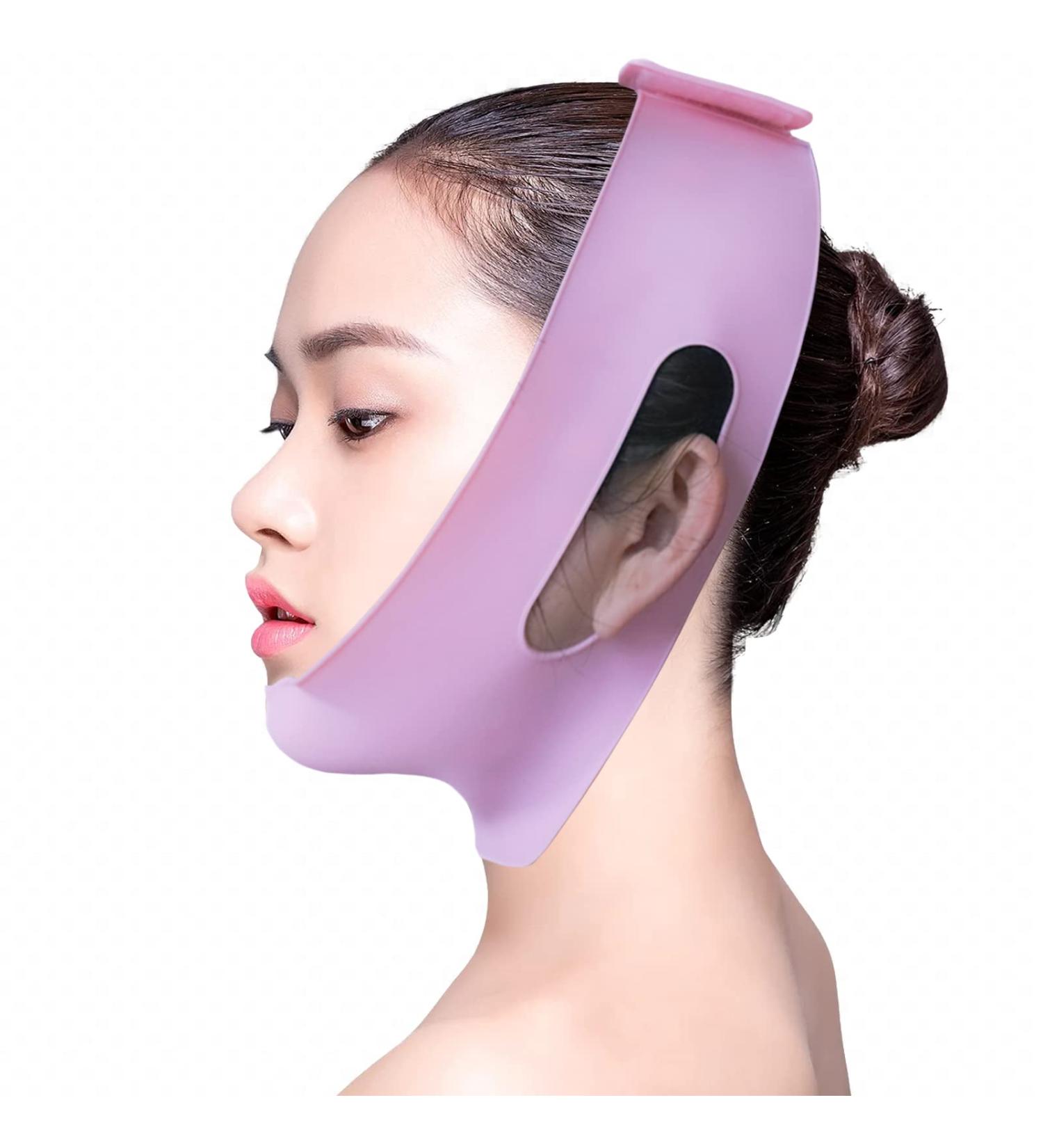 Buy Reusable Silicone Double Chin Strap - V Line Lifting Mask & Chin Reducer for Women & Men | International Shipping Available - Buy Online on GoSupps.com