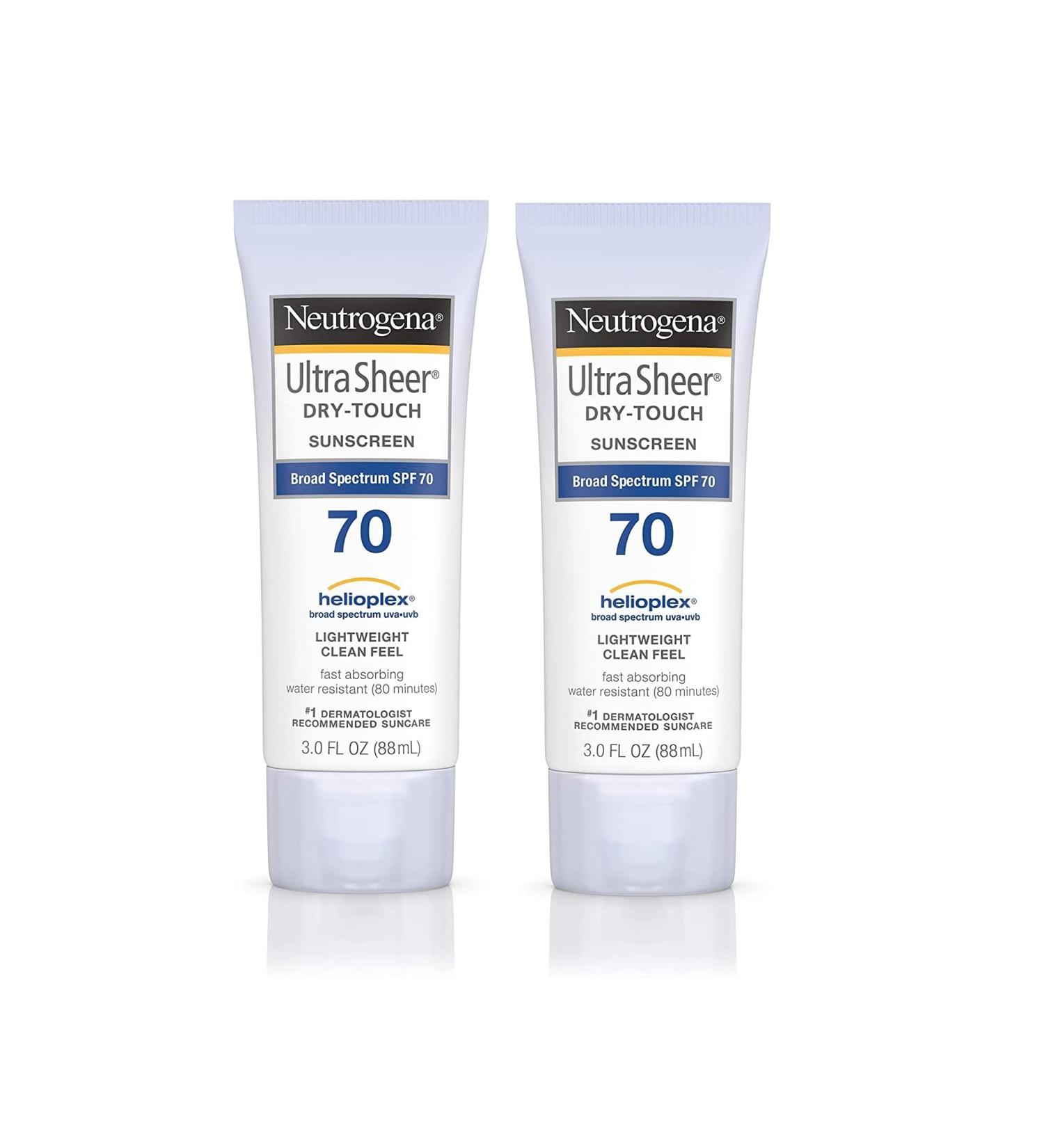 Neutrogena Ultra Sheer Dry-Touch Sunscreen SPF 70 88 mL (Pack of 2) - Buy Online on GoSupps.com