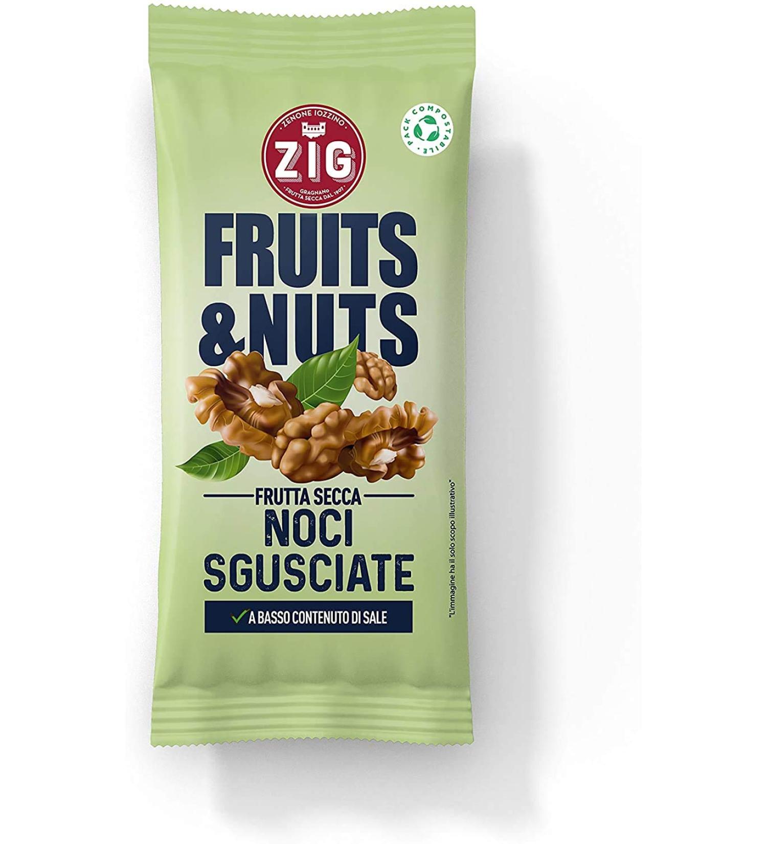 ZIG - Fruits & Nuts - Shelled nuts 300g (10 bags of 30g) 100% recyclable packaging - Buy Online on GoSupps.com