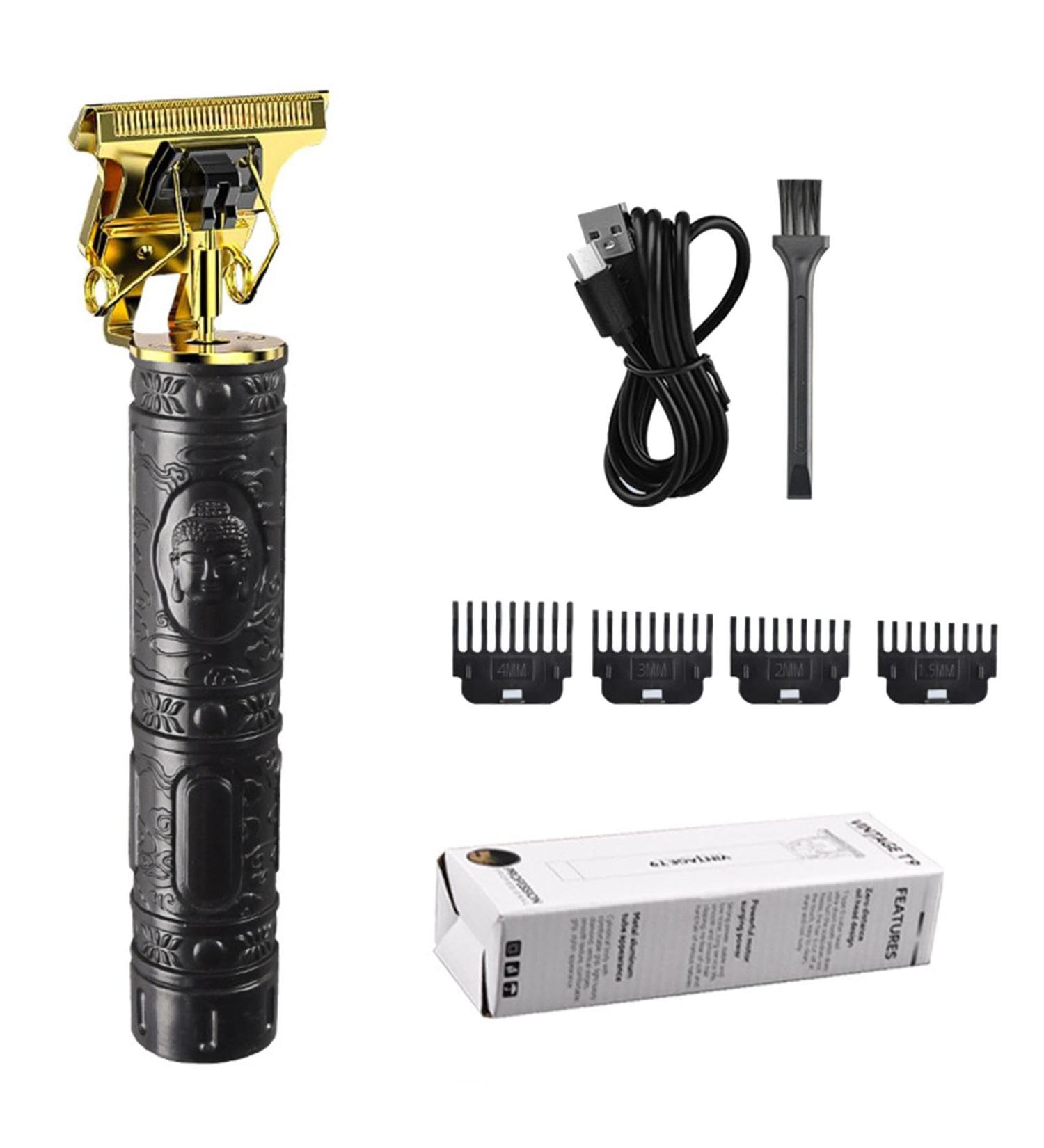 Hair Trimmer - Professional Men Hair Clippers | Zero Gapped Cordless Hair Trimmer | USB Beard Grooming Kit for Barbers | Rechargeable Hair Trimmer | Haircut Beard Trimmer & Grooming Kit Black - Buy Online on GoSupps.com