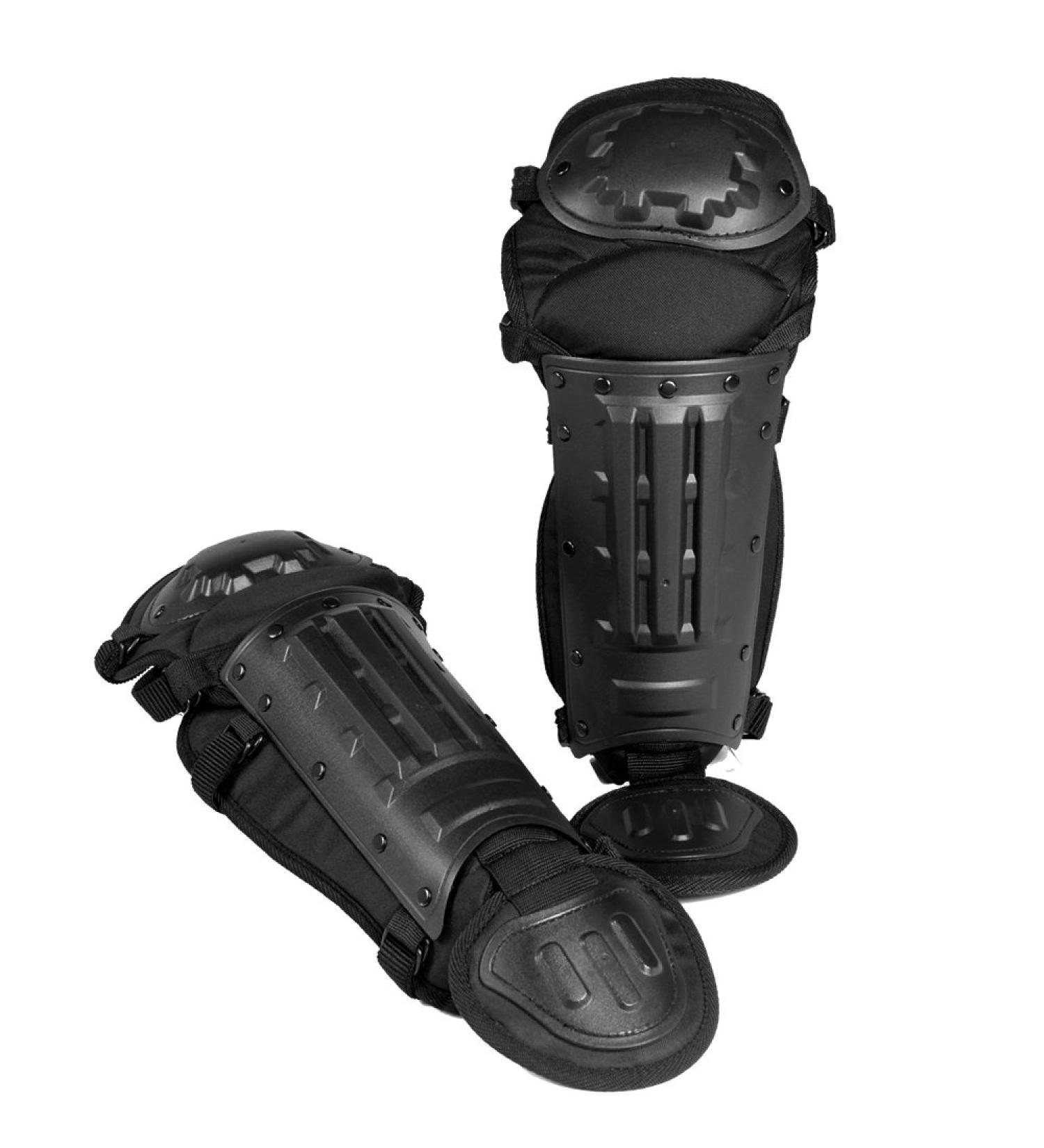 Mil-Tec Unisex Adult Anti RIOT Leg Guards Black One Size