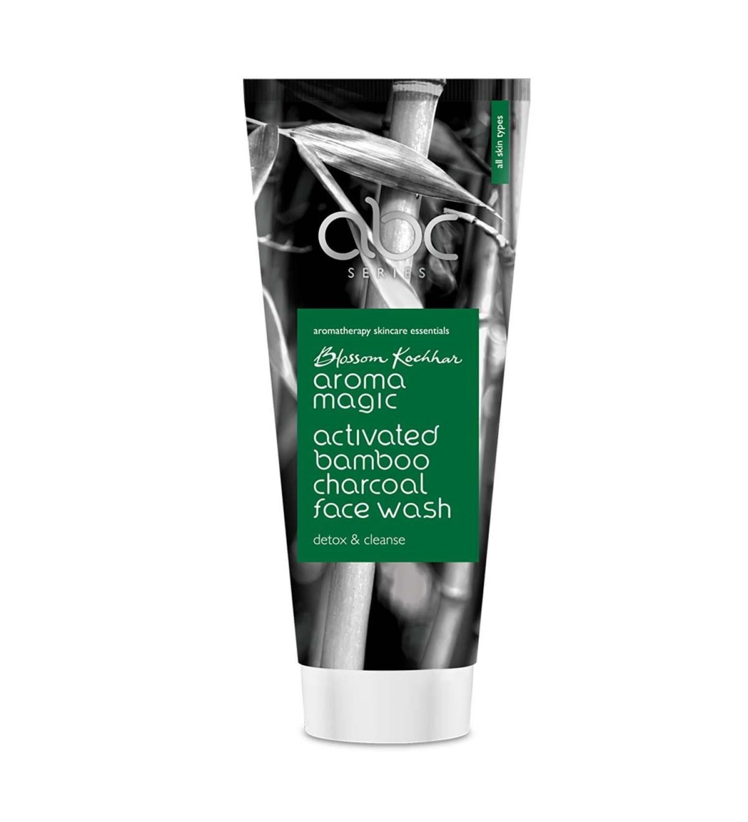 Aroma Magic Activated Charcoal Face Wash - Gently Removes Oil Tightens Pores & Exfoliates for Smooth Radiant Skin | 100ml - Buy Online on GoSupps.com