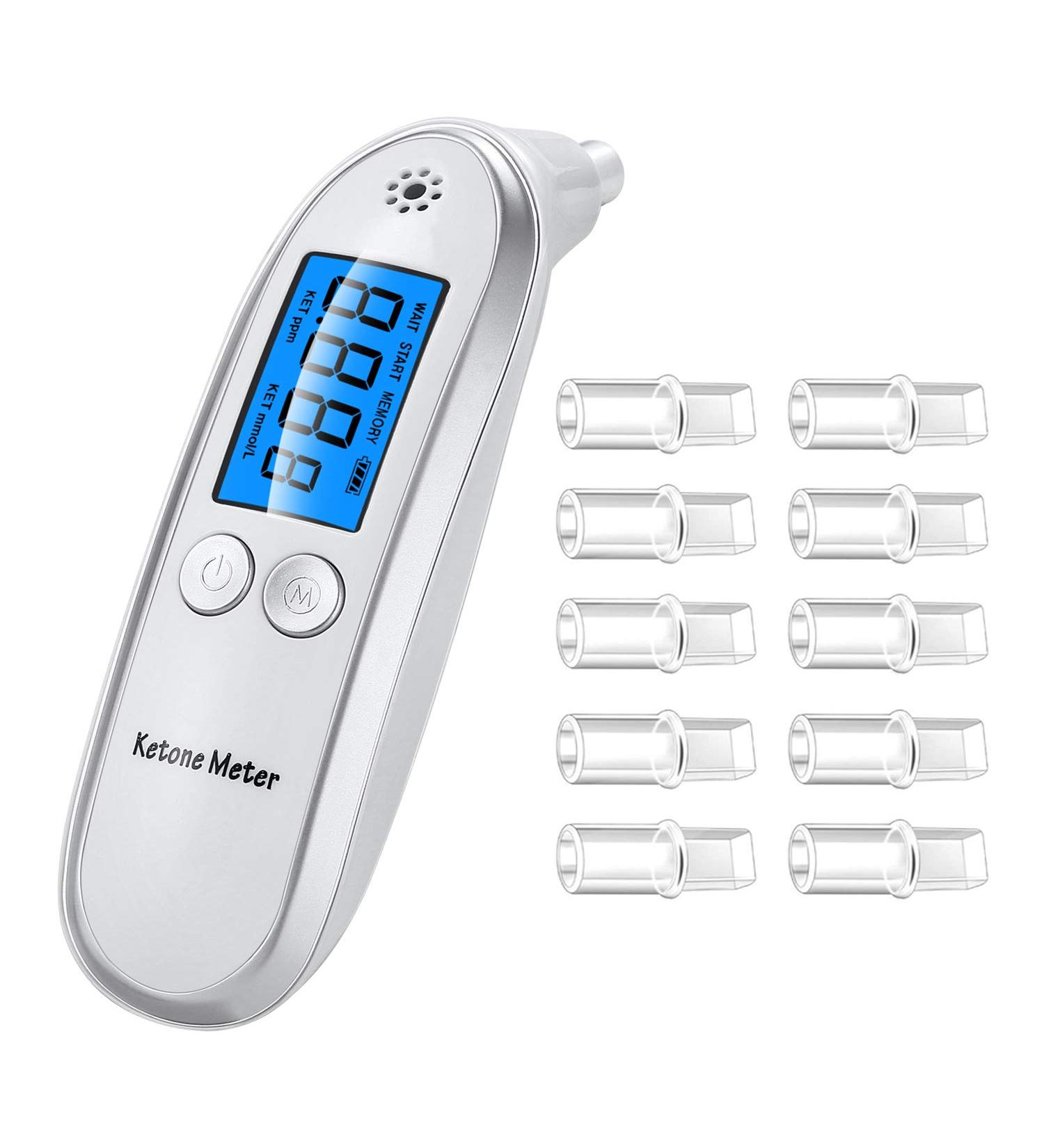 Buy Portable Ketosis Breathalyzer - Advanced Ketone Meter with 10 Mouthpieces | Optimize Your Ketosis Journey - Buy Online on GoSupps.com