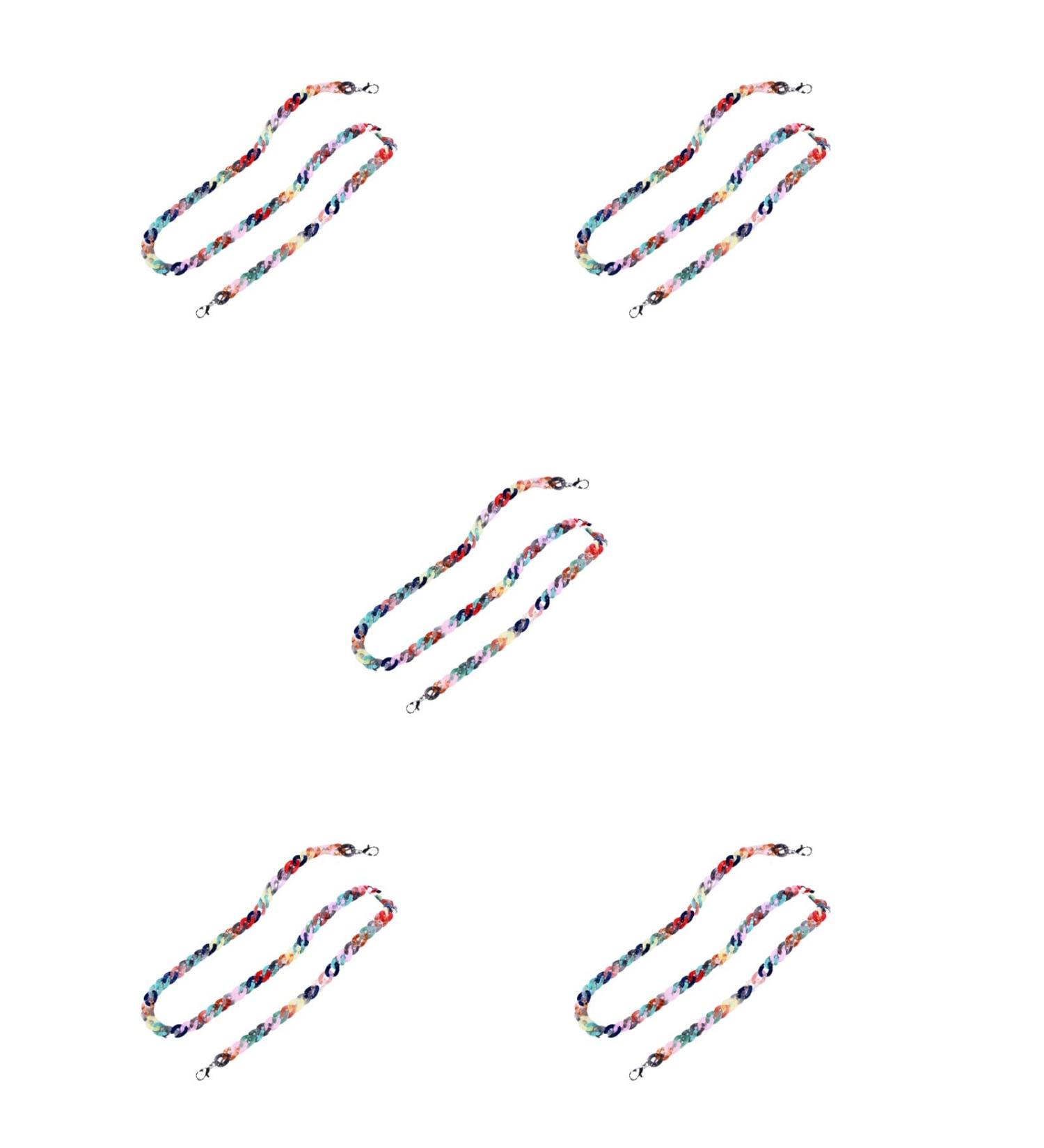 SBTRKT 5-Piece Acrylic Fiber Eye Chain for Sunglasses - Fashionable Waterproof Non-Slip Corrosion-Resistant & Durable Multicolor 72cm - Buy Online on GoSupps.com