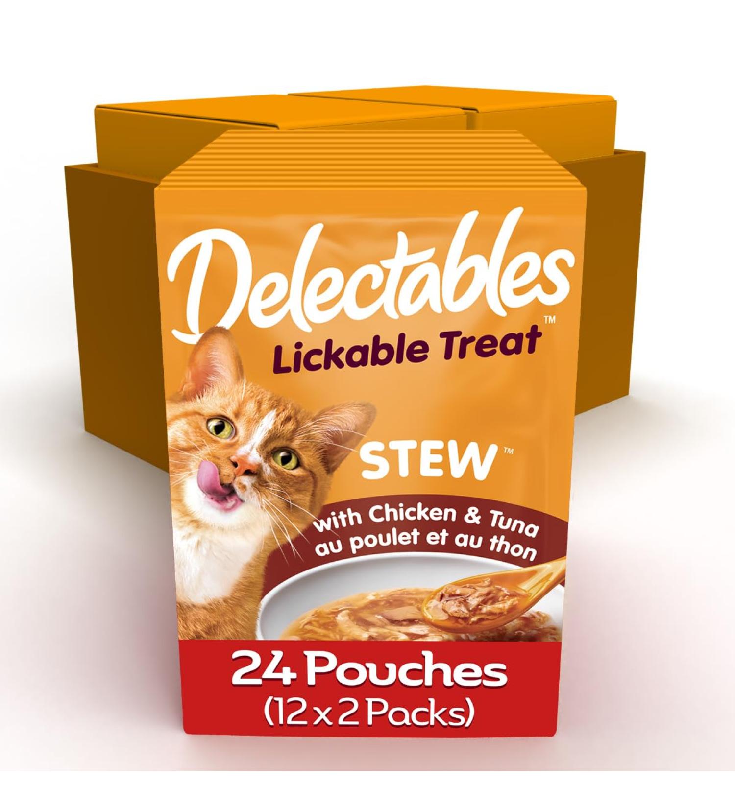 Hartz Delectables Stew Lickable Wet Cat Treats Chicken & Tuna 24 Pack