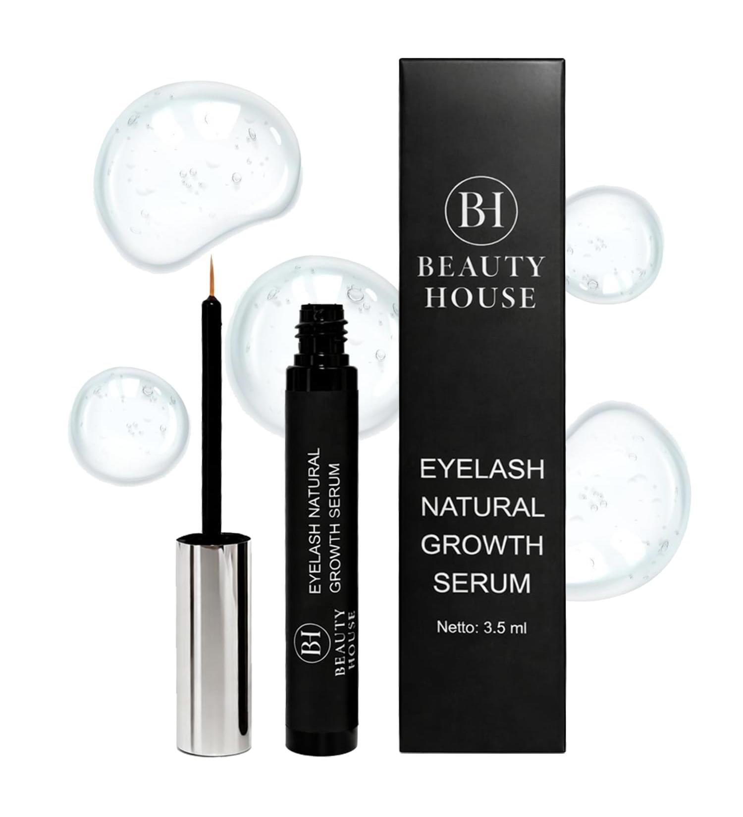 Beauty House Eyelash Serum 3.5 ml Natural Growth Serum for Longer Fuller and Shinier Eyelashes Lightweight Fast-Absorbing Formula - Buy Online on GoSupps.com