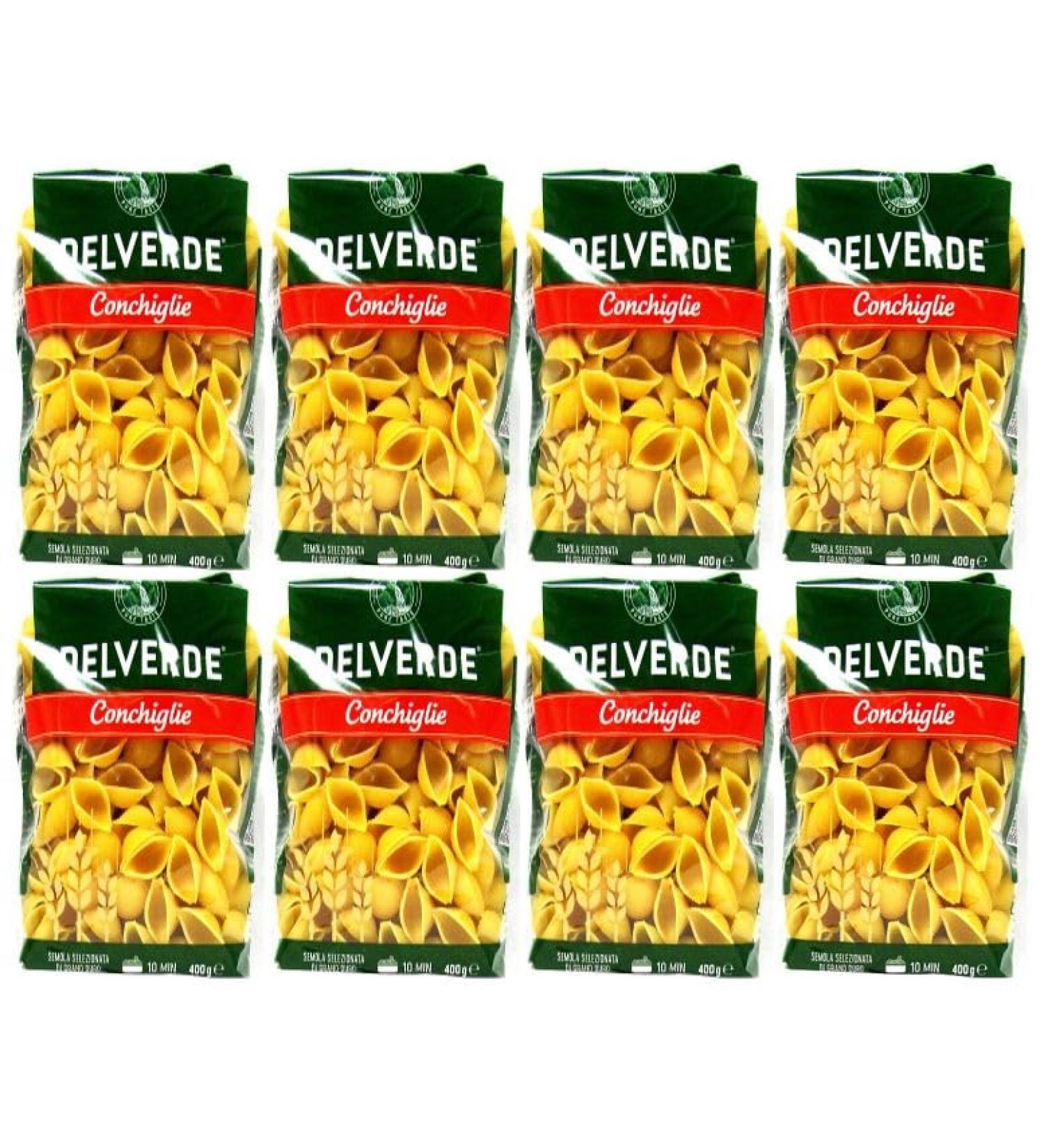 Delverde Pasta 400g -Pack Of 8 (Conchiglie)