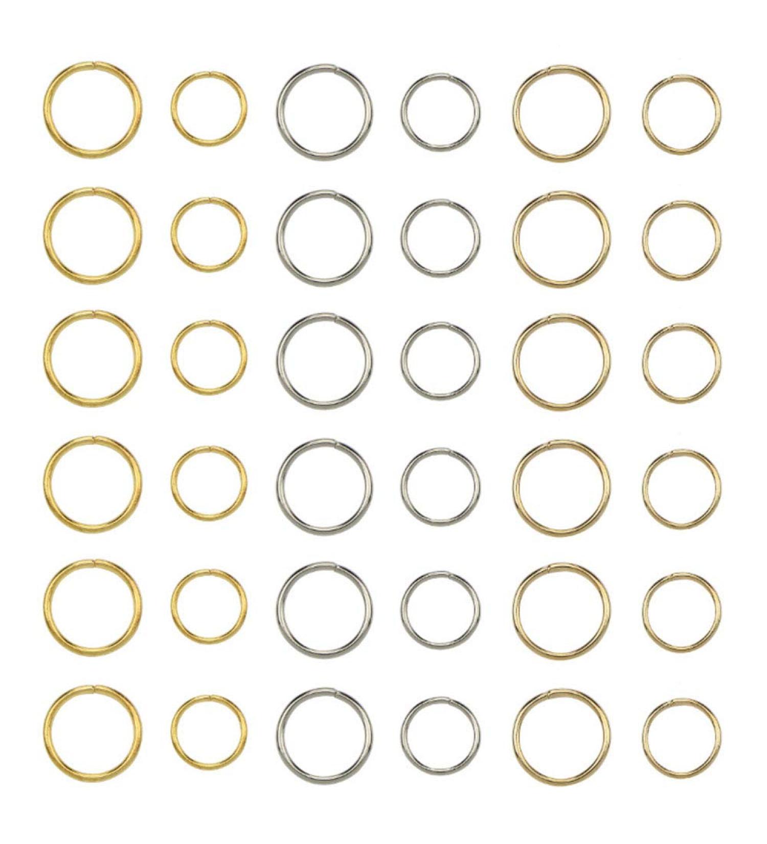 180 Hair Rings Braid Rings - 3 Colors 2 Sizes | Punk Hip Hop DIY Hairstyle Accessories - Buy Online on GoSupps.com