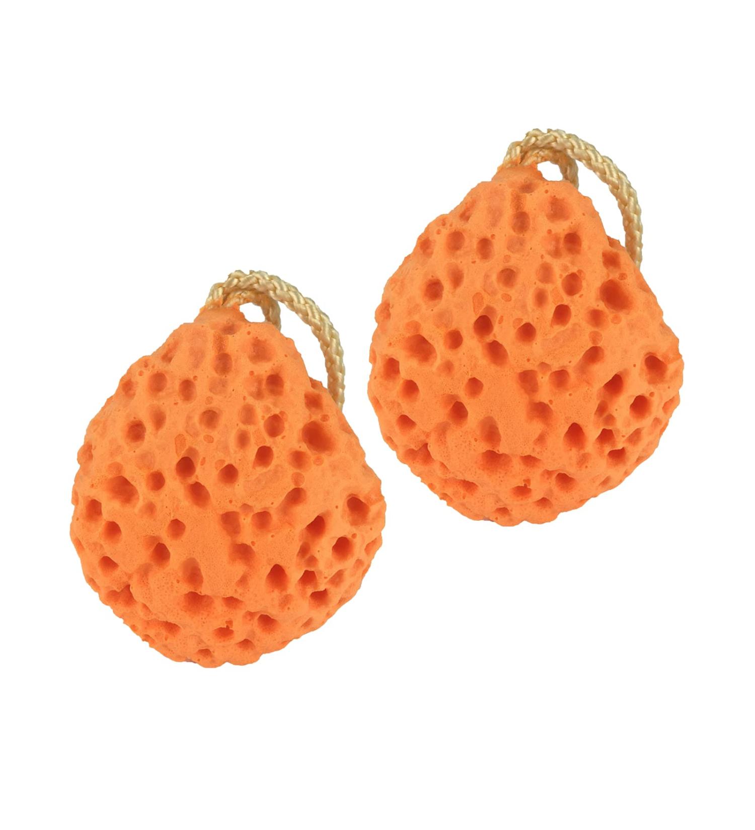 2-Piece Soft Bath Shower Sponges for Adults, Children, and Baby - Gentle Body Scrubbers - Buy Online on GoSupps.com