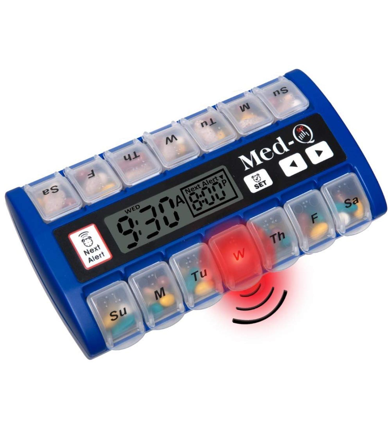 Digital Pill Box Single Beep Alarm and LED Alert