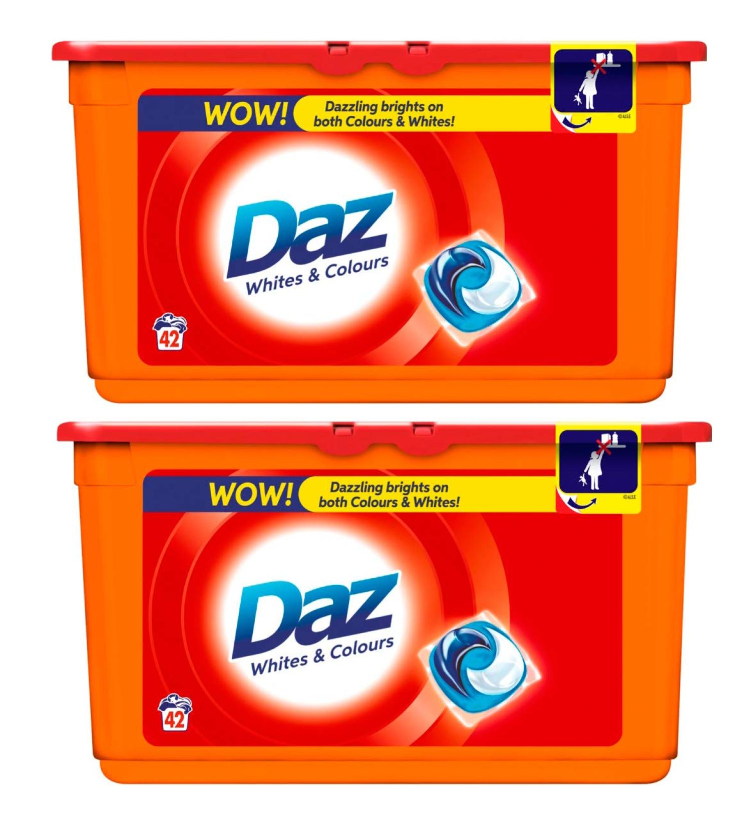 2 x 42 Daz 3 in 1 Pods Washing Capsules