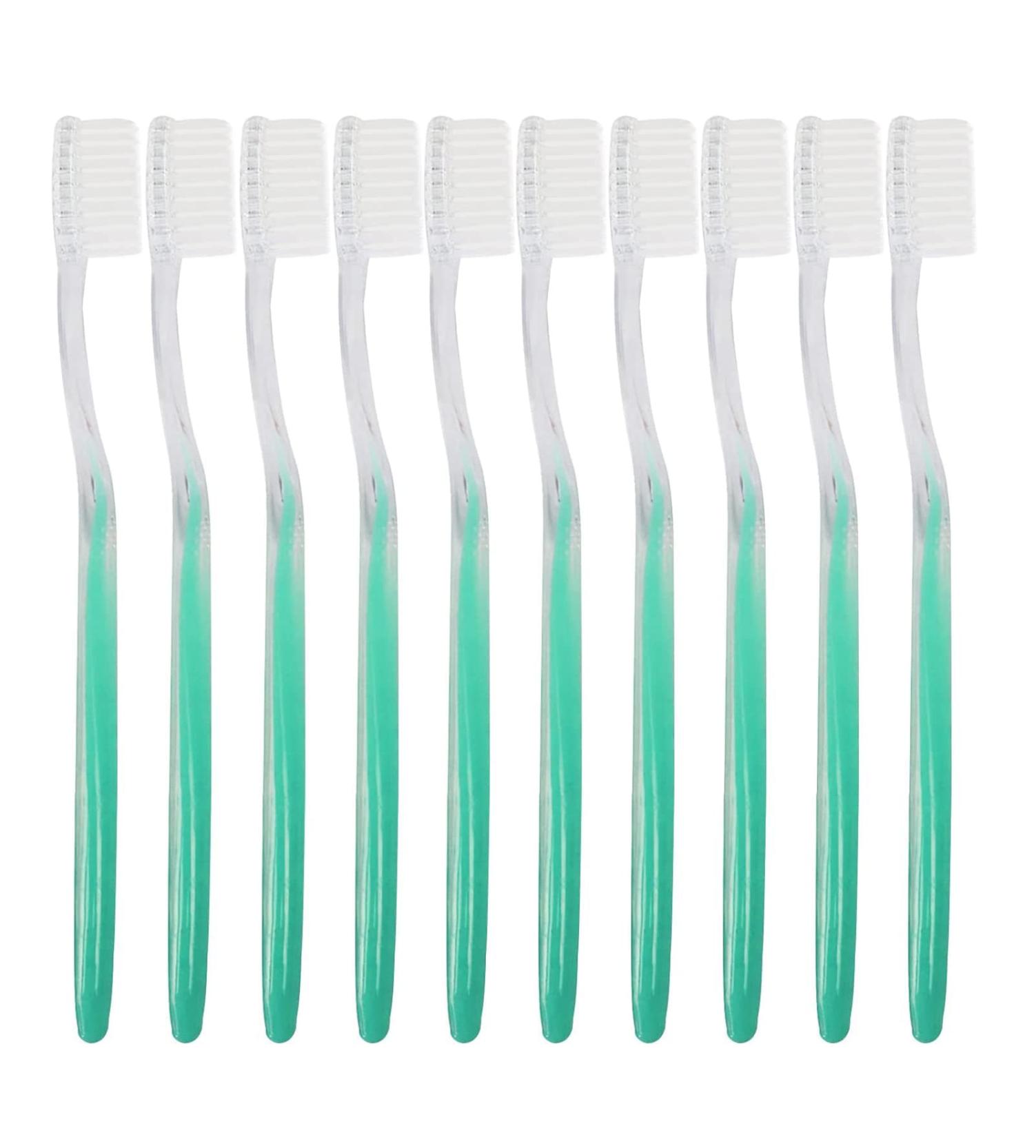 Bulk Disposable Toothbrushes - Individually Wrapped Soft Bristle Toothbrushes for Hotels & Travel (100 Pack) - Buy Online on GoSupps.com