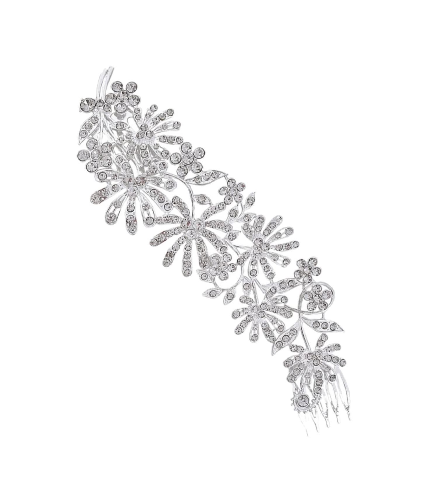 Ipetboom Pearl Hair Accessories Comb Bride Hair Clip Silver Barrettes Bridal Hair Clip Silver Hair Clips White Hair Accessories Alloy Wedding Bridesmaid Wedding Hair Comb - Buy Online on GoSupps.com