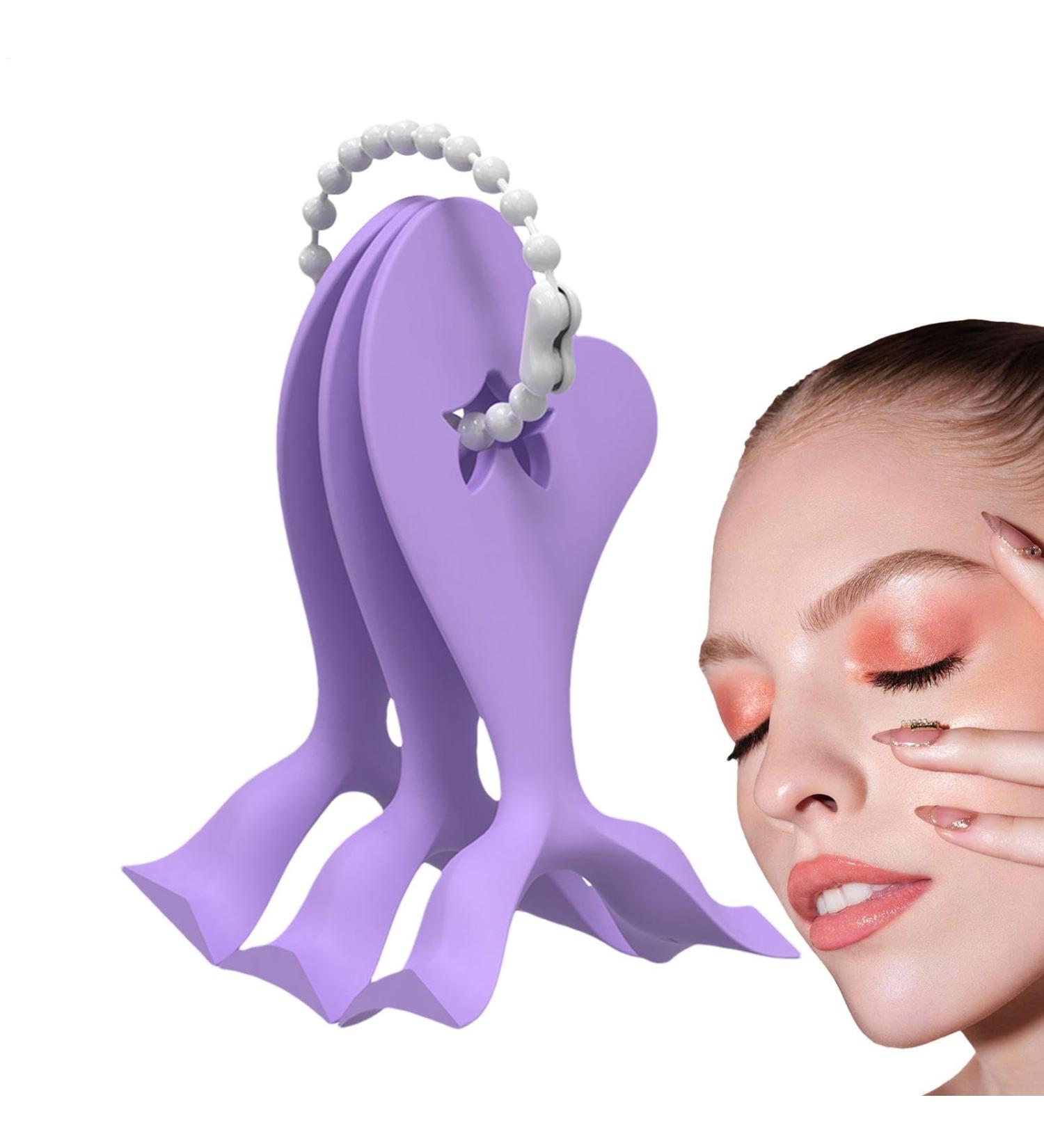 FmtwPhn Winged eyeliner stencil eyeliner stencil tool 3 Piece Contour Eye Makeup Template for Beginners Eyelash applicator eyeliner helper for dates business travel performance Purple - Buy Online on GoSupps.com