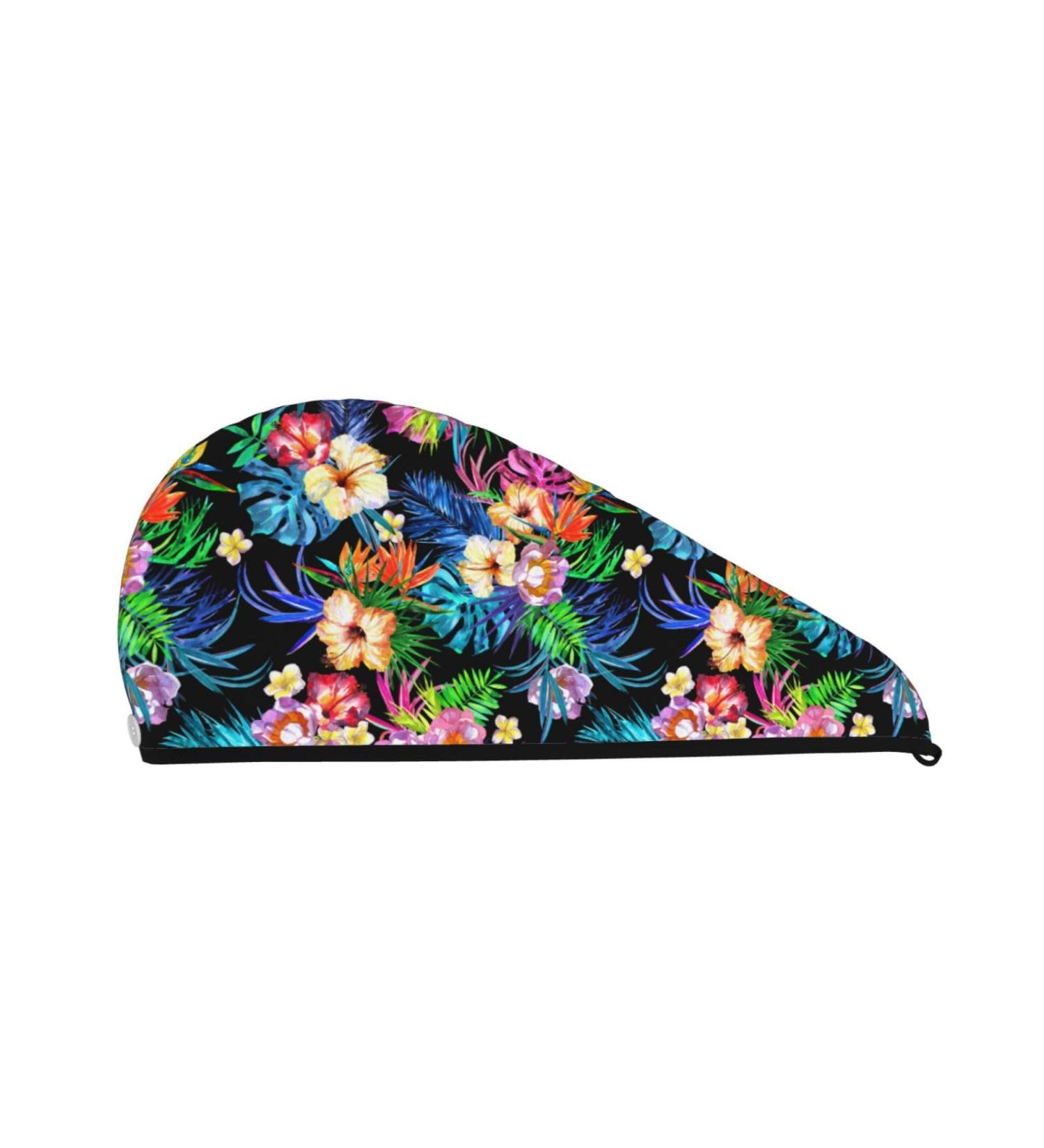 Buy Colorful Flowers Hair Towel Wrap - Quick-Drying Towel Turban for Effortless Hair Care - Buy Online on GoSupps.com