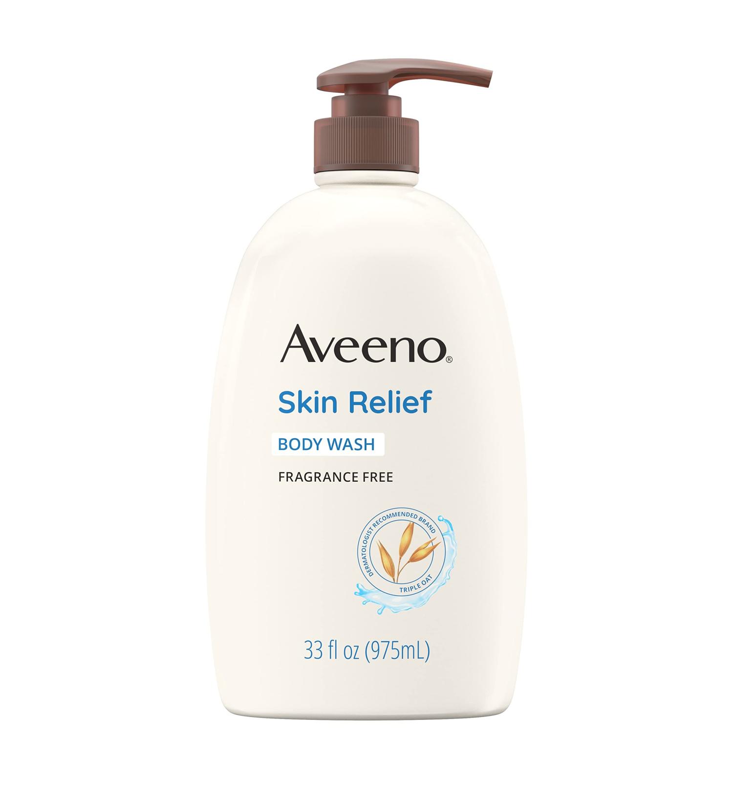 Aveeno Skin Relief Fragrance-Free Body Wash - Soothes Itchy Dry Skin - Sensitive Skin Formula - 33 fl. oz - Buy Online on GoSupps.com