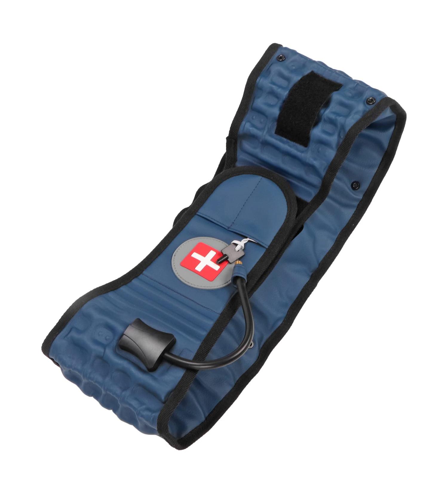 Lumbal Traction Belt - Inflatable Back Support & Lumbar Spine Traction Device (Blue) for Effective Pain Relief | International Shipping Available - Buy Online on GoSupps.com