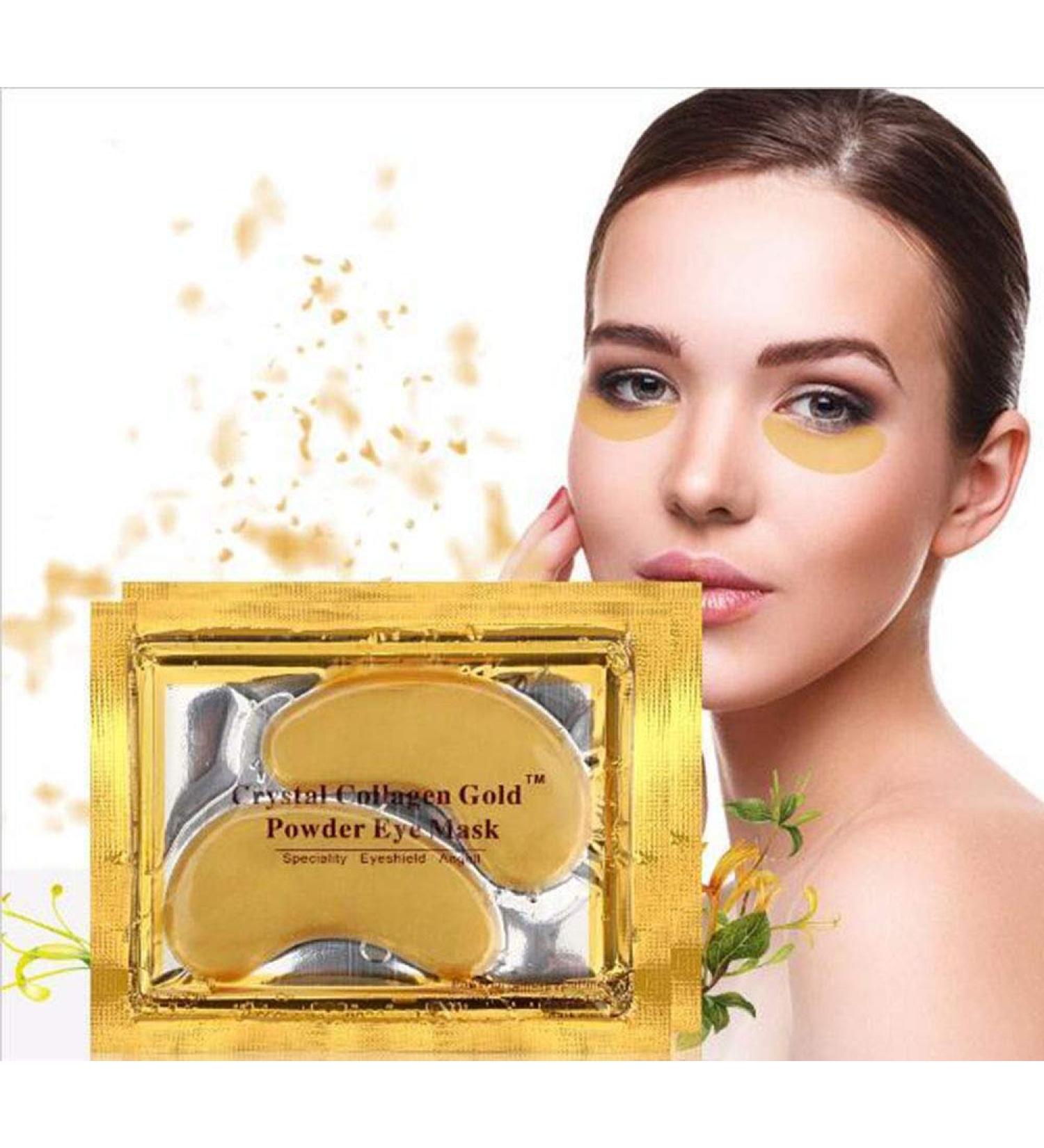 Anti-Aging 24K Gold Collagen Eye Masks - 20 Pairs of Crystal Gel Patches for Youthful Skin - Buy Online on GoSupps.com
