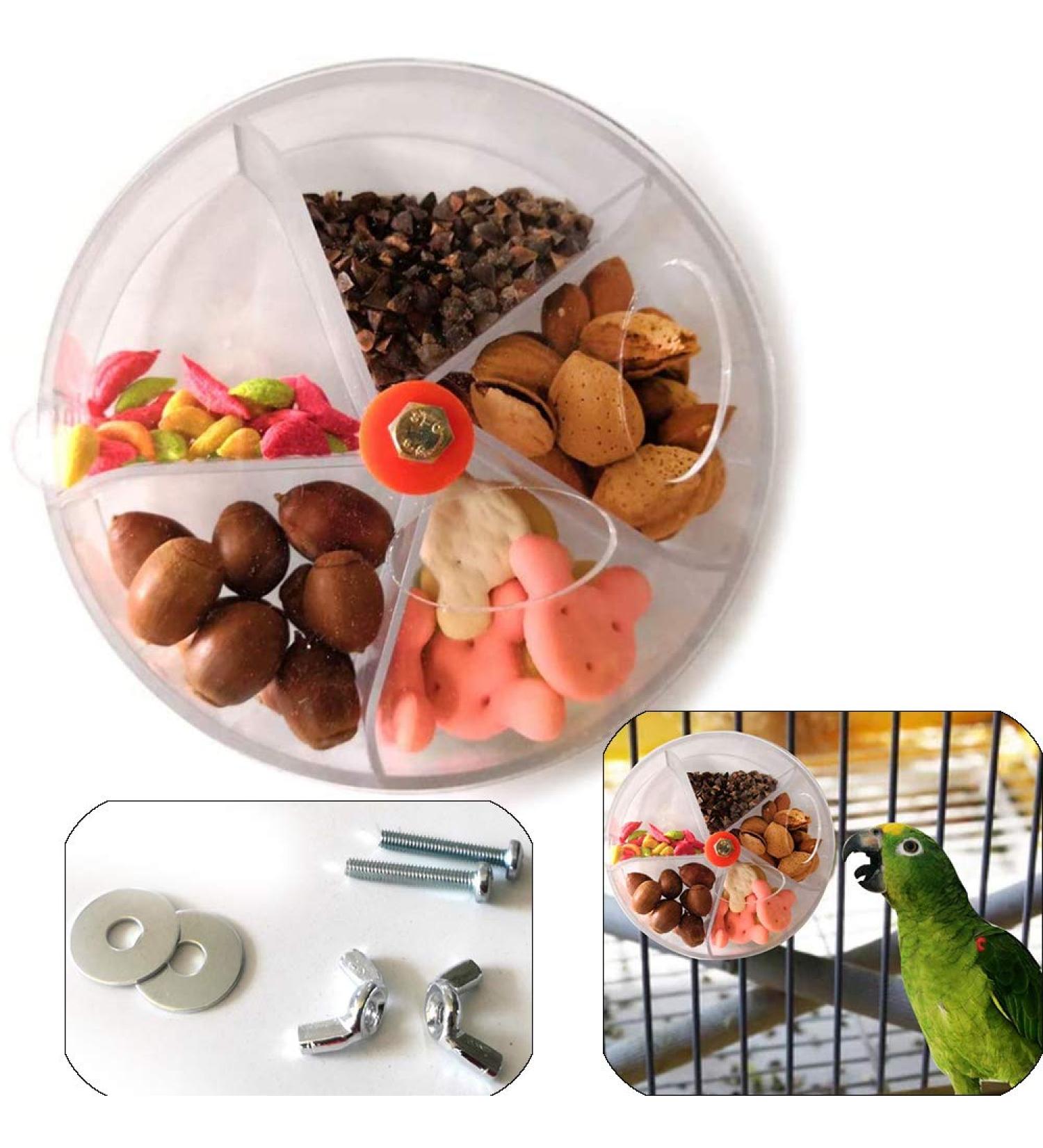 SQXALDM Rotatable Parrot Toy - Interactive Feeding Wheel for Birds | Enhance Intelligence & Playtime - Buy Online on GoSupps.com