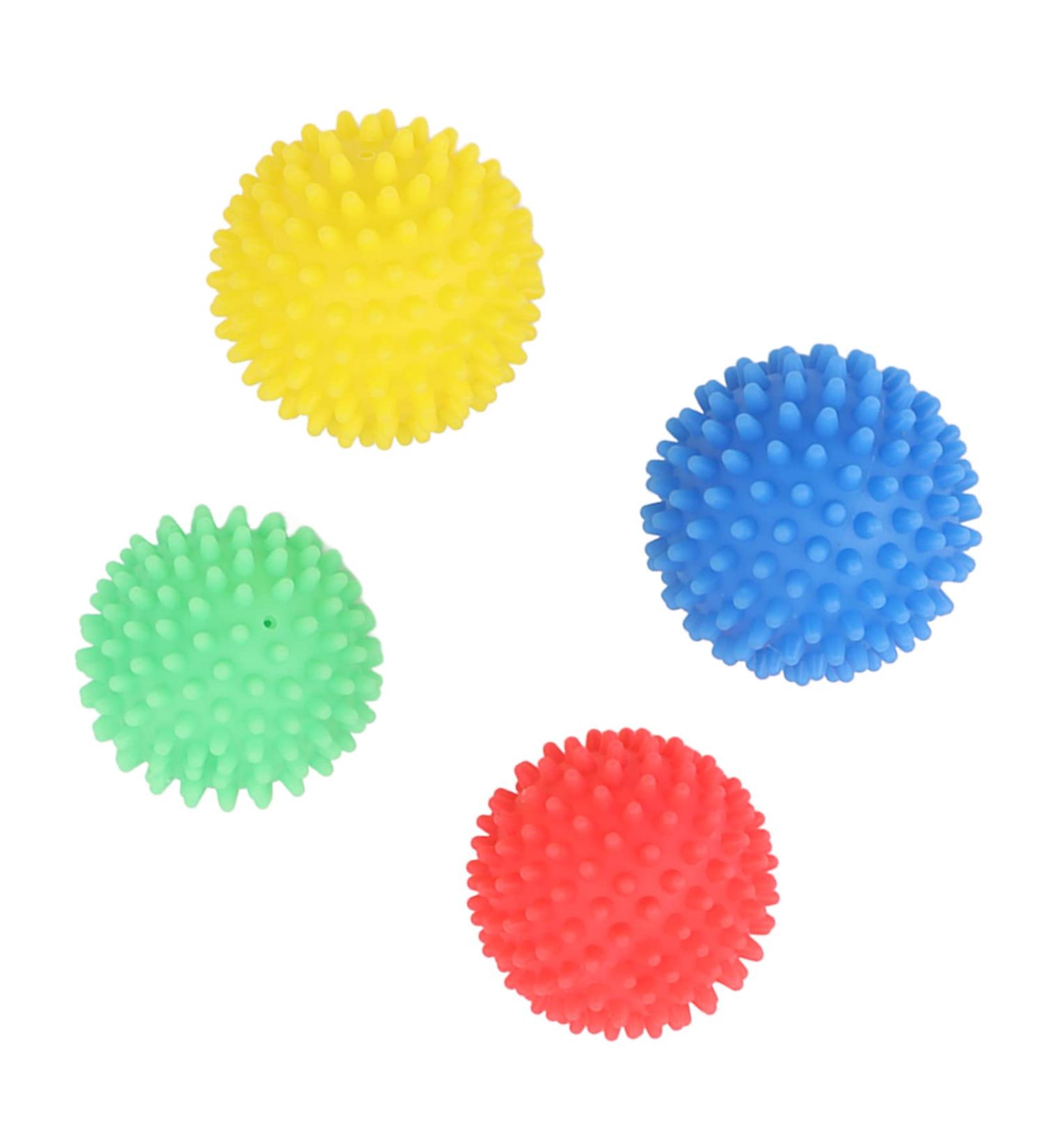 Reusable Clothes Dryer Balls Silicone Clothes Dryer Balls Durable Silicone Wrinkle Remover for Laundry (Red Yellow Blue Green 4 PCS) - Buy Online on GoSupps.com