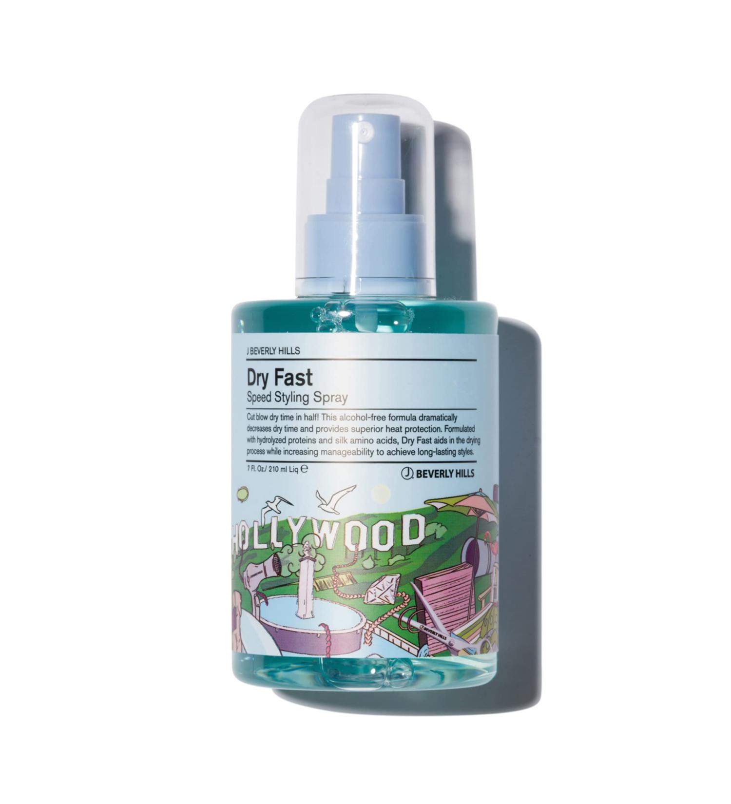 J Beverly Hills Blue Dry Fast Speed Styling Spray with Keratin to Build Strong Hair 7 Oz - Buy Online on GoSupps.com