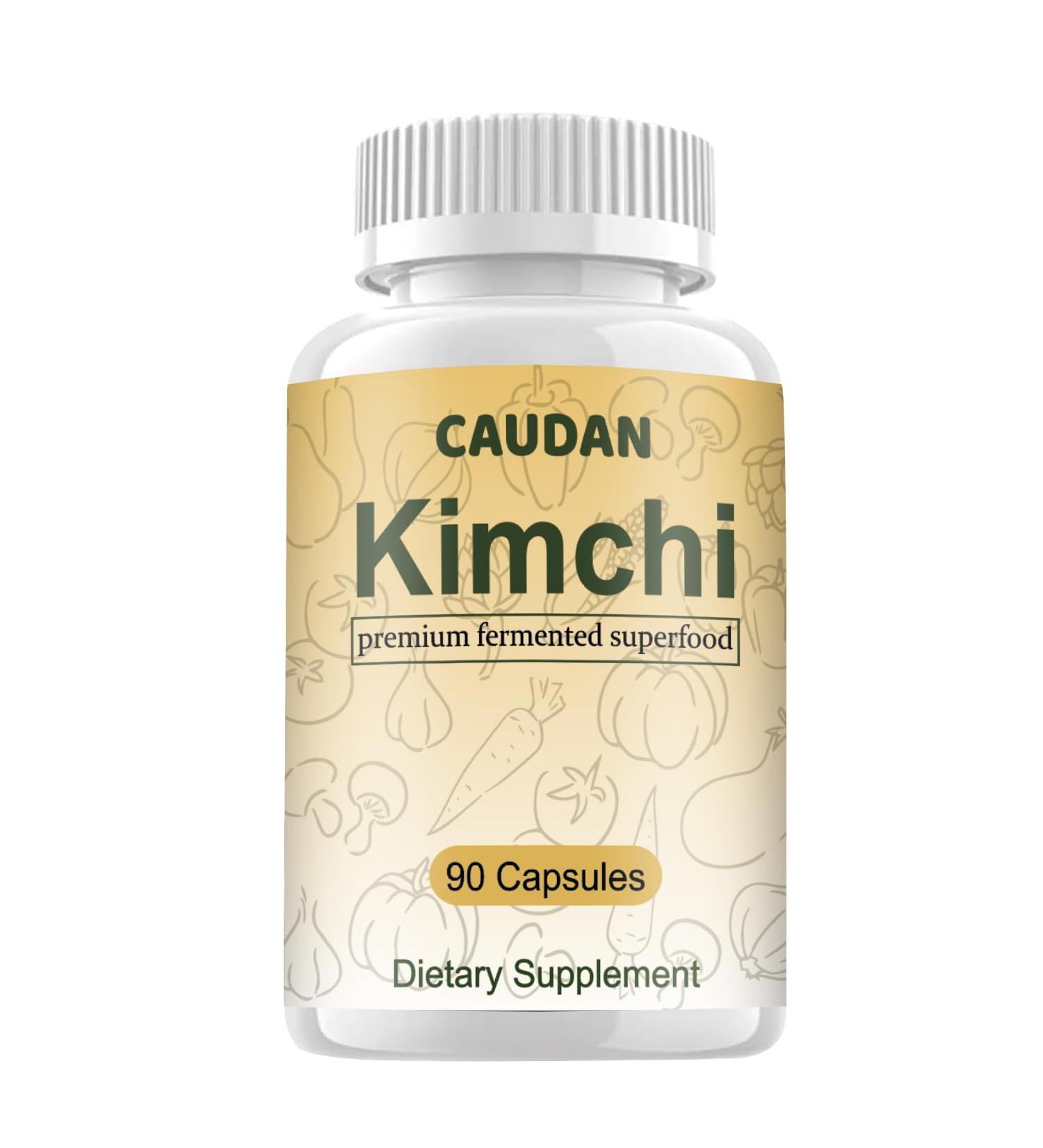 CAUDAN Kimchi Capsules Kimchi Supplement Probiotics & Enzymes Supports Gut & Digestive Health Taste Well Fermented Superfood for Antioxidant Support 90 Vegan Capsules - Buy Online on GoSupps.com