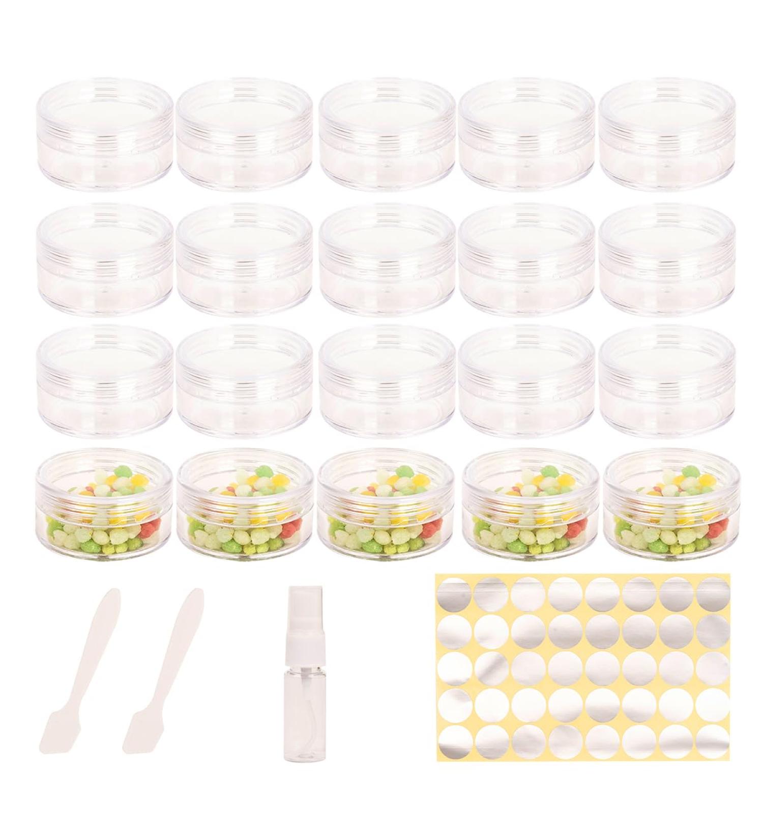 20x 10ml Transparent Jars with Lids | Empty Lip Balm & Cream Containers - Ideal for eCommerce Shipping Worldwide - Buy Online on GoSupps.com