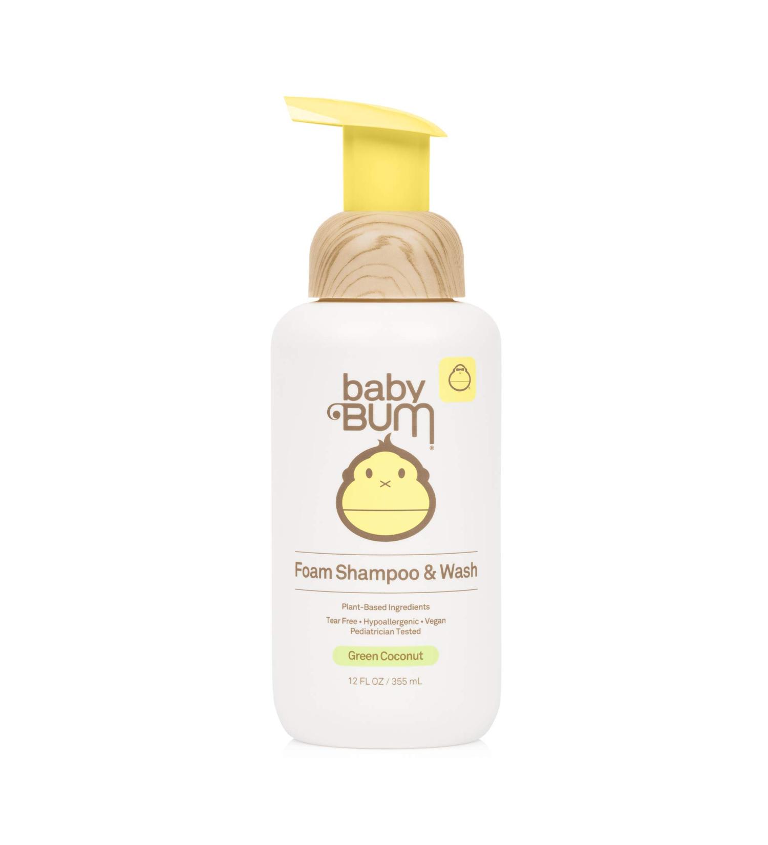 Baby Bum Shampoo & Wash - Tear Free Foaming Soap with Coconut Oil | Sensitive Skin Formula | Gluten Free & Vegan | 12 FL OZ - Buy Online on GoSupps.com