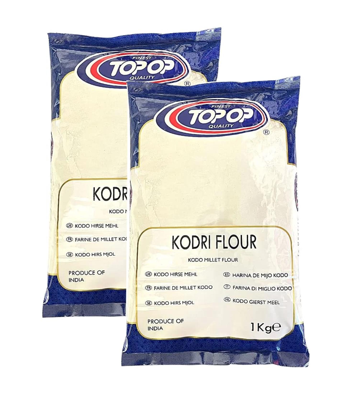 Top op Kodri Flour 1kg (Pack of 2) - Used to Make Dosas Pancakes and Chapattis - Diet Food