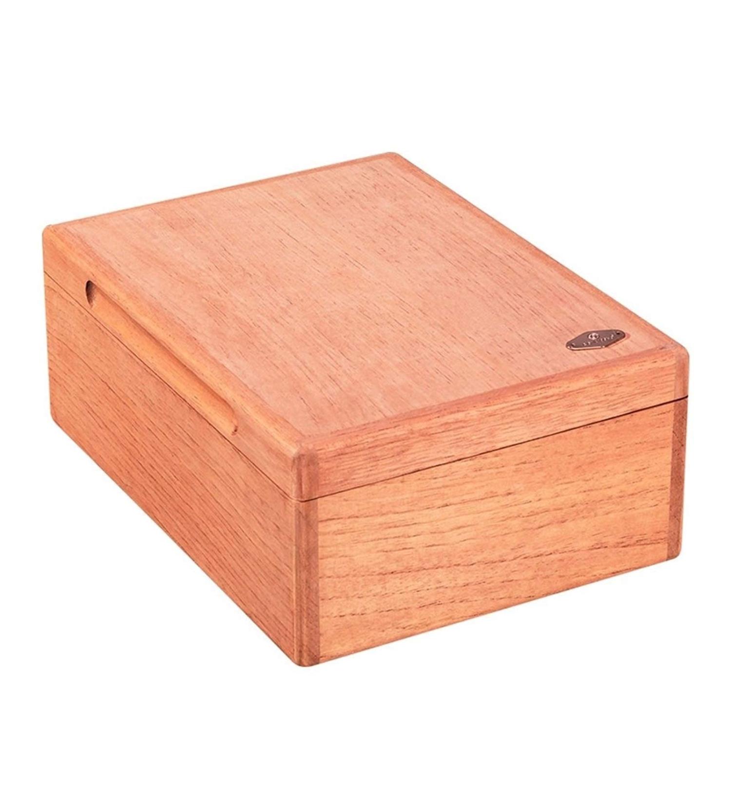 Humidor 50 Cigars Brown with Hygrometer and Humidifier -Convenient Out Box - Buy Online on GoSupps.com