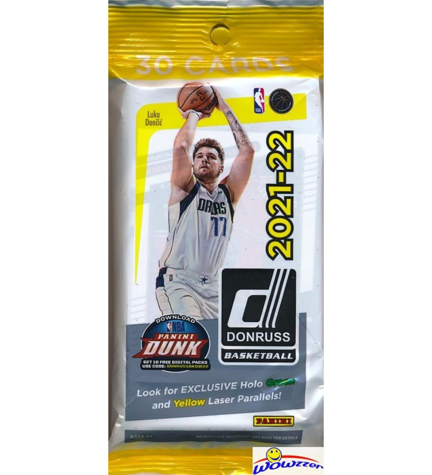 2021/22 Panini Donruss NBA Basketball HUGE JUMBO FAT CELLO Pack with 30 Cards! Look for EXCLUSIVE PARALLELS Plus Rookies & Autos of Evan Mobley, Cade Cunningham, Scottie Barnes & Many More! WOWZZER!