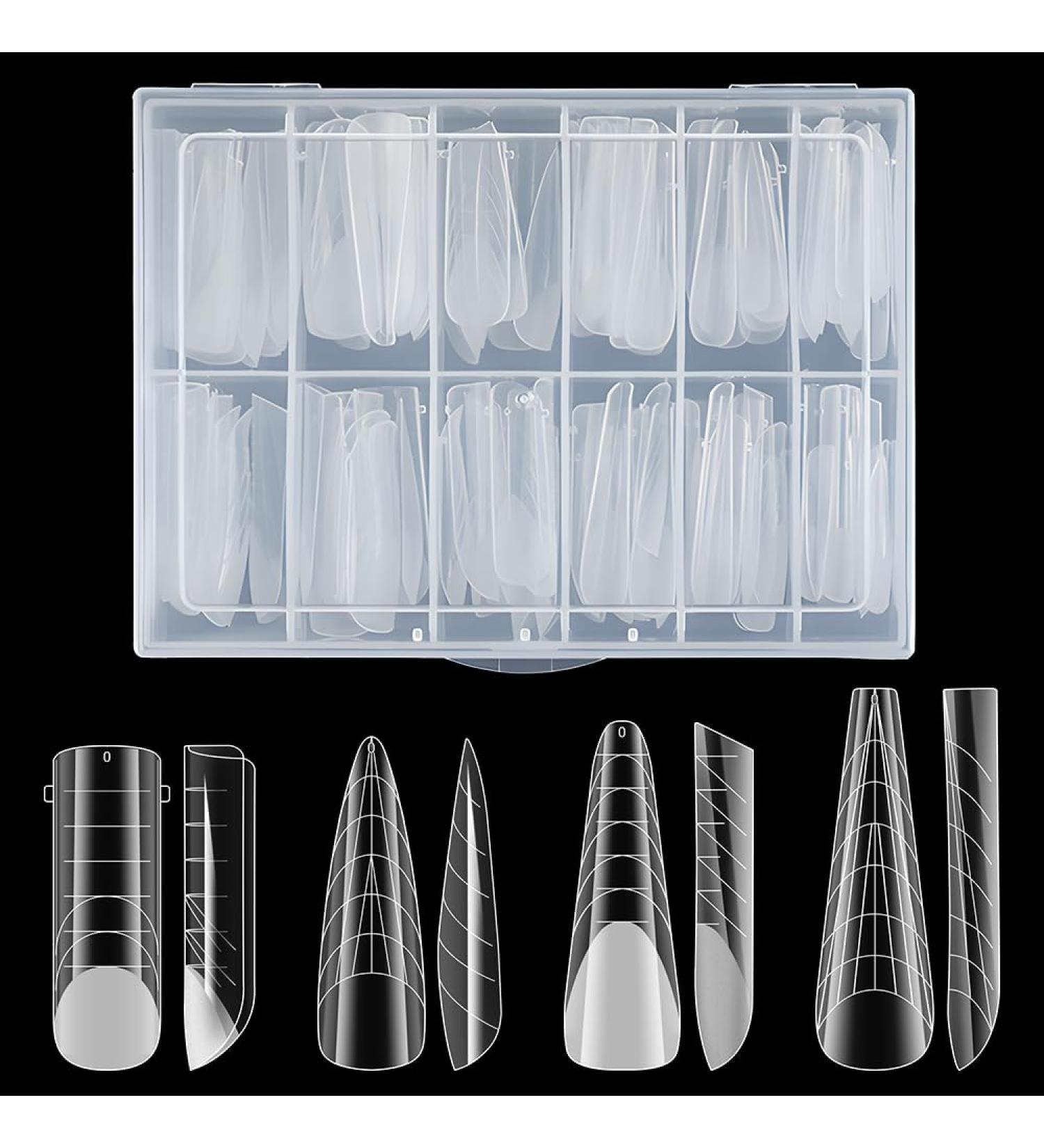 Zeyachan 96-Piece Dual Nail Forms Set - 4 Types for Nail Extension & Art | UV-Acrylic Gel Tools for Salon & DIY - Buy Online on GoSupps.com