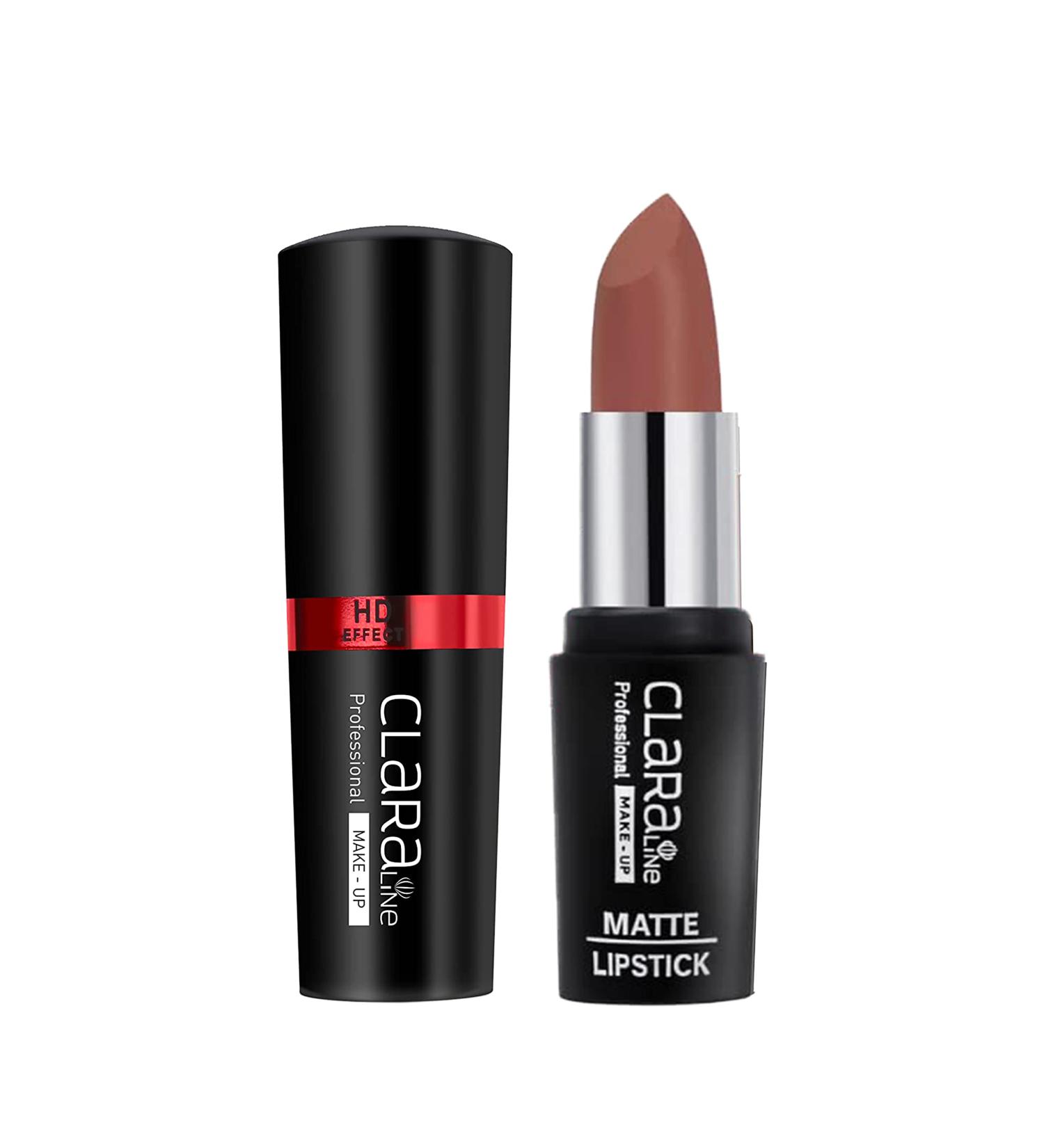 Claraline Matte Lipstick - Long Lasting Nude Brown Lip Makeup | Highly Pigmented & Smudge-Proof | Cruelty-Free & Halal-Certified - Buy Online on GoSupps.com