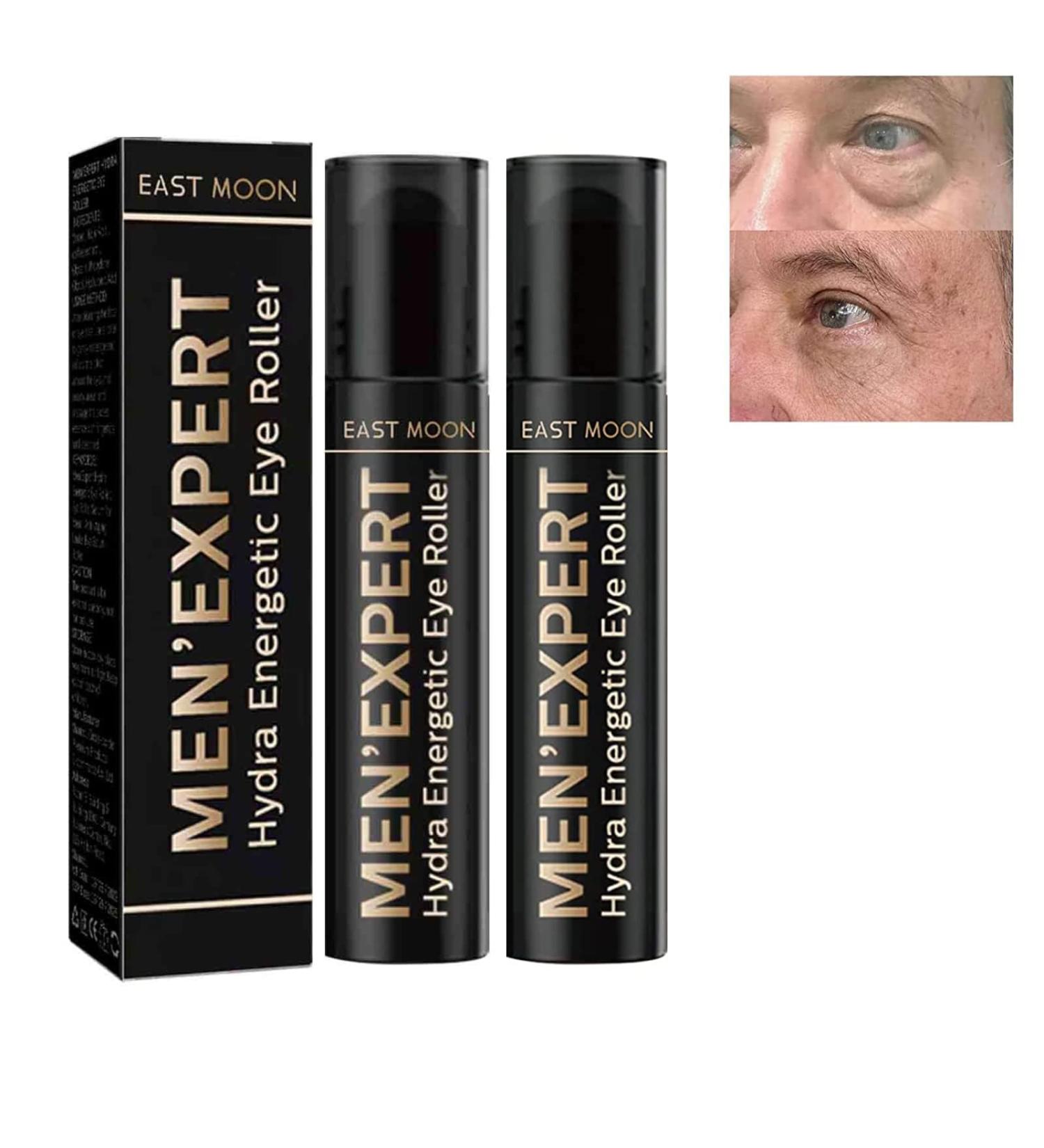 Men's Eye Cream & Serum Set | Hydrating Vitality Roller for Dark Circles | 2pcs - Buy Online on GoSupps.com