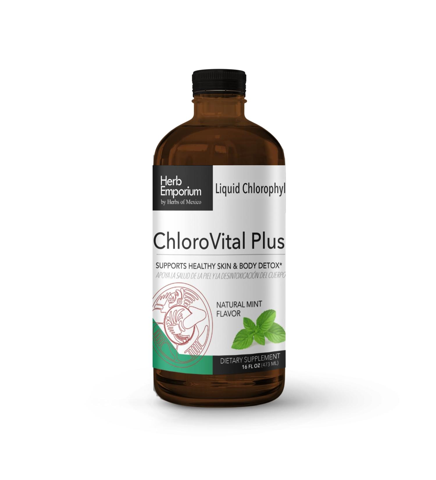 Herb Emporium ChloroVital Plus Liquid Chlorophyll Natural Mint Flavor 16 FL OZ
