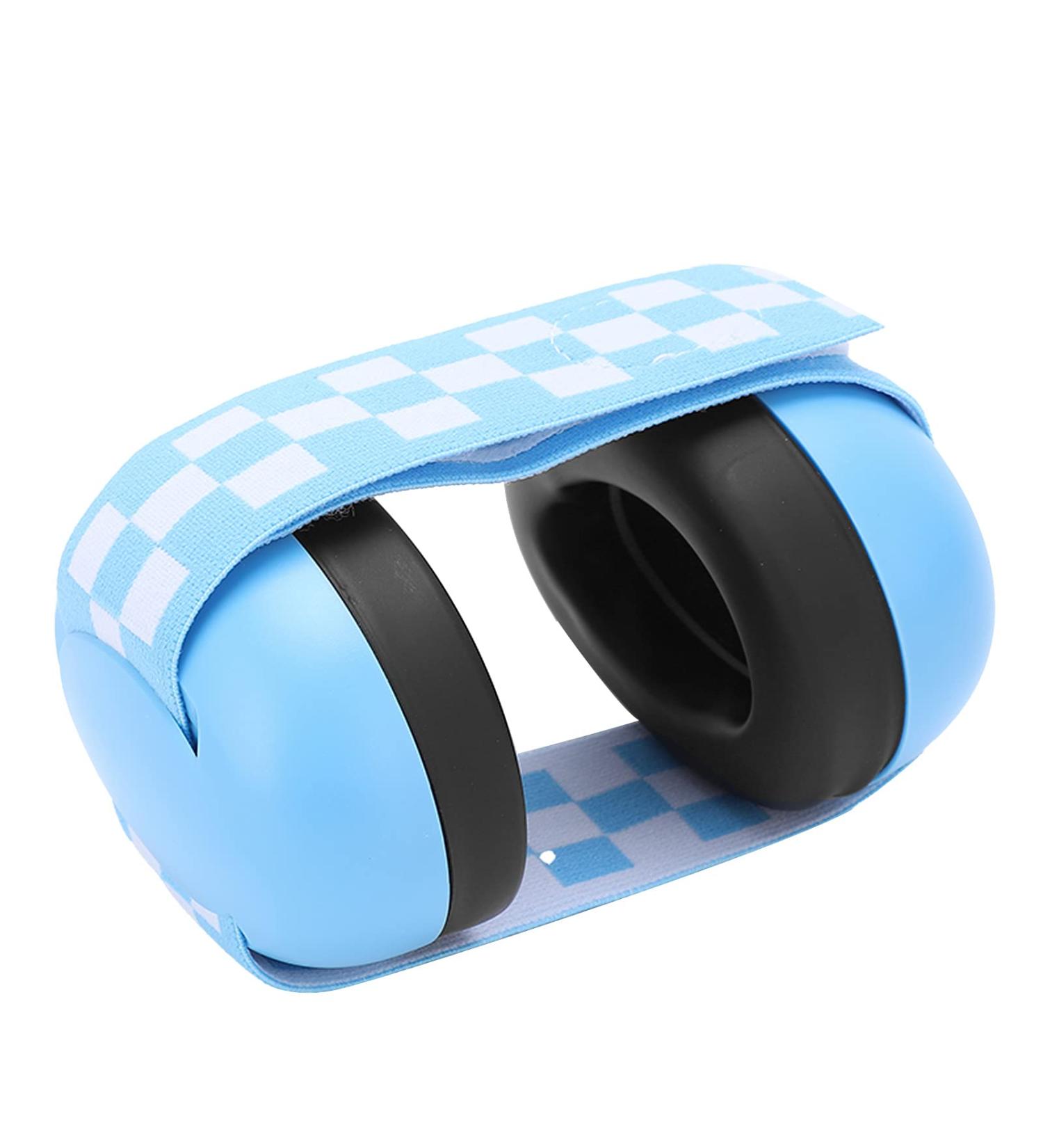 Baby Ear Protection - Comfortable Infant Ear Muffs in Blue | Adjustable Elastic Headband | Prevent Hearing Damage and Improve Sleep - Buy Online on GoSupps.com