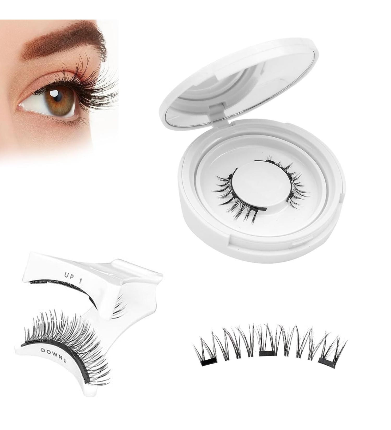 1 Pair Magnetic Eyelashes Magnetic Lashes With Applicator Magnetic Eyelashes With Applicator Lashes Wispy Reusable Eyelashes Easy to Wear and Remove for All-Day Comfort - Buy Online on GoSupps.com