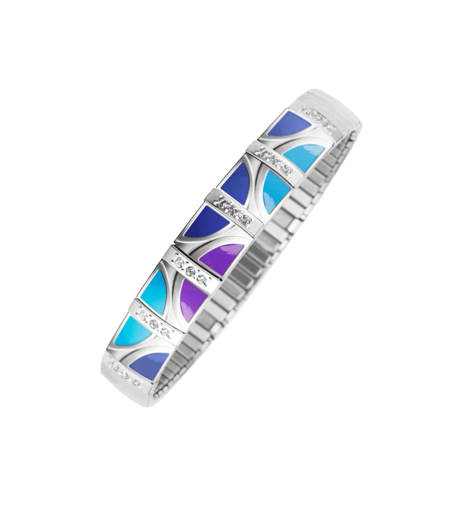 Magnetix Wellness Flexi Magnet Lighting Band Orbitas - Silver Magnetic Jewelry with Preciosa Crystals - Perfect Fit for Swollen Wrists - XL Size - Buy Online on GoSupps.com