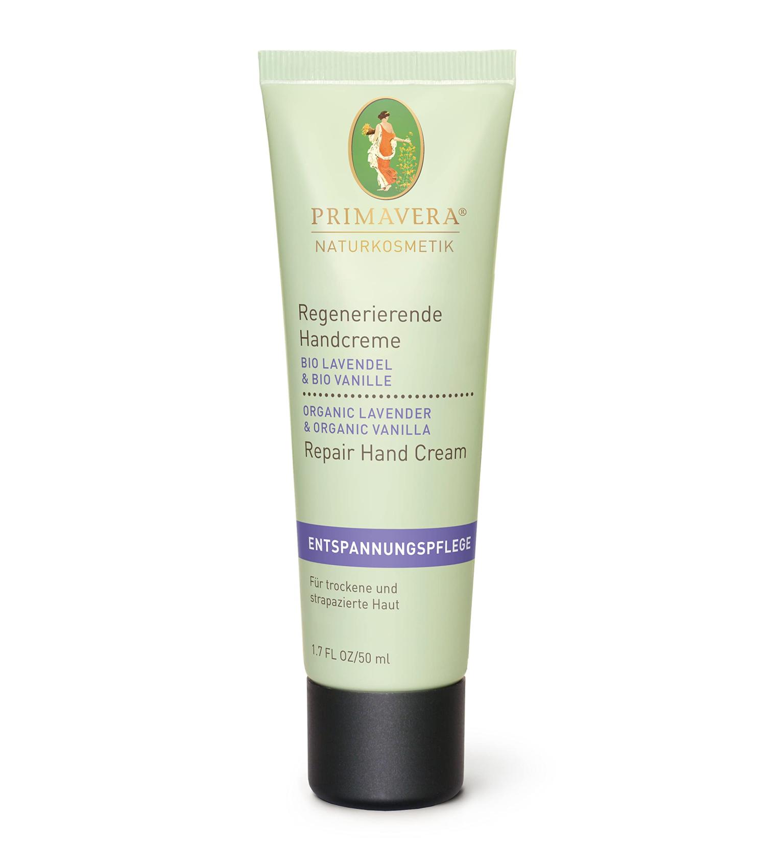 Primavera Regenerating Hand Cream - Organic Lavender & Vanilla | 50 ml | Buy Internationally - Buy Online on GoSupps.com