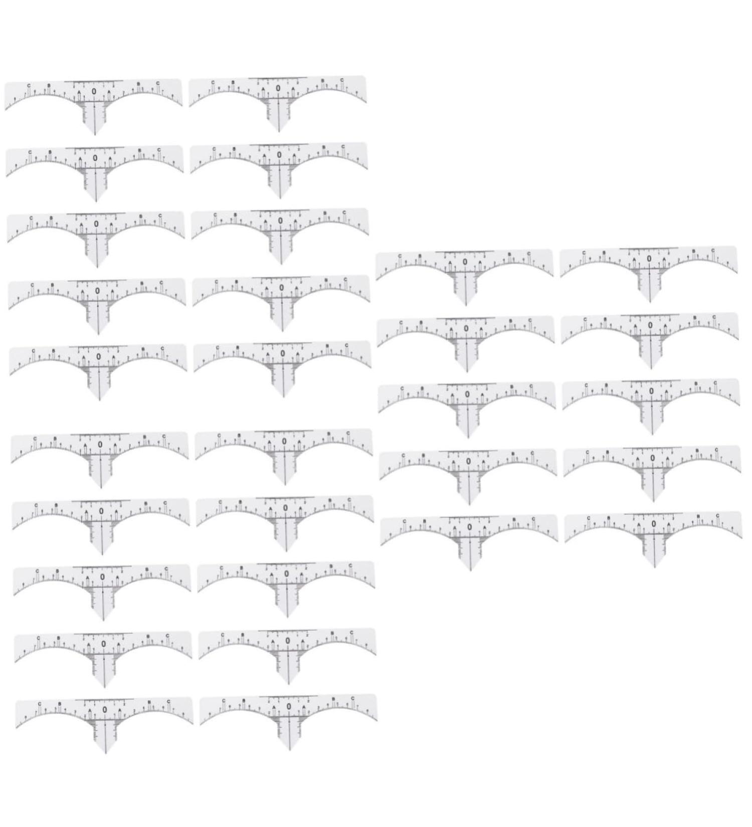 FOMIYES Scale Ruler 30 Pcs Disposable Eyebrow Ruler Sticker Guide Microblading Eyebrow Ruler Template Make up Makeup Gadgets - Buy Online on GoSupps.com