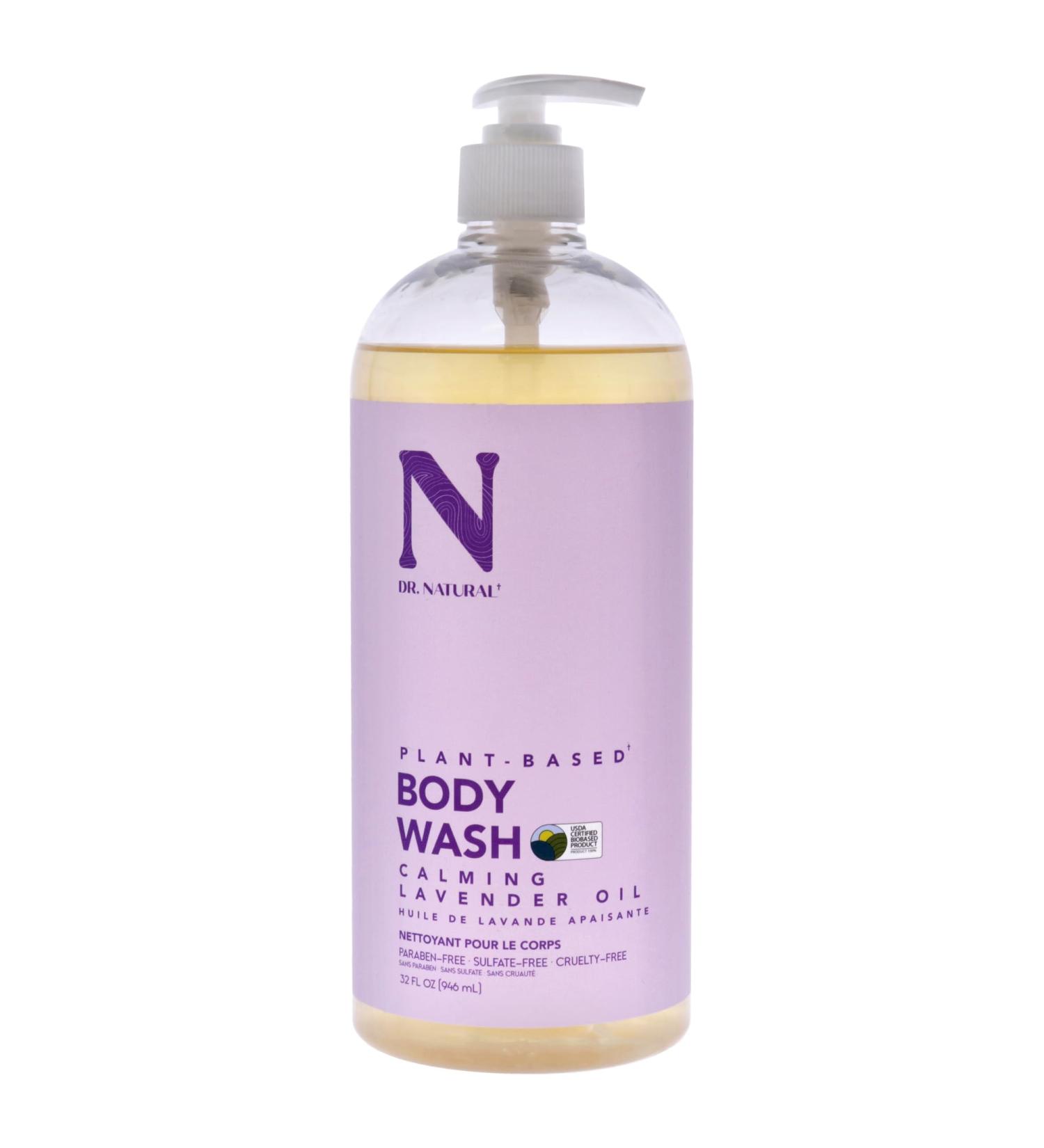 Dr. Natural Calming Lavender Oil Body Wash - Dry Skin Moisturizing Natural Body Wash with Shea Butter and Coconut Oil - For Family and Pets - 32 oz Lavender 32 Fl Oz (Pack of 1) - Buy Online on GoSupps.com