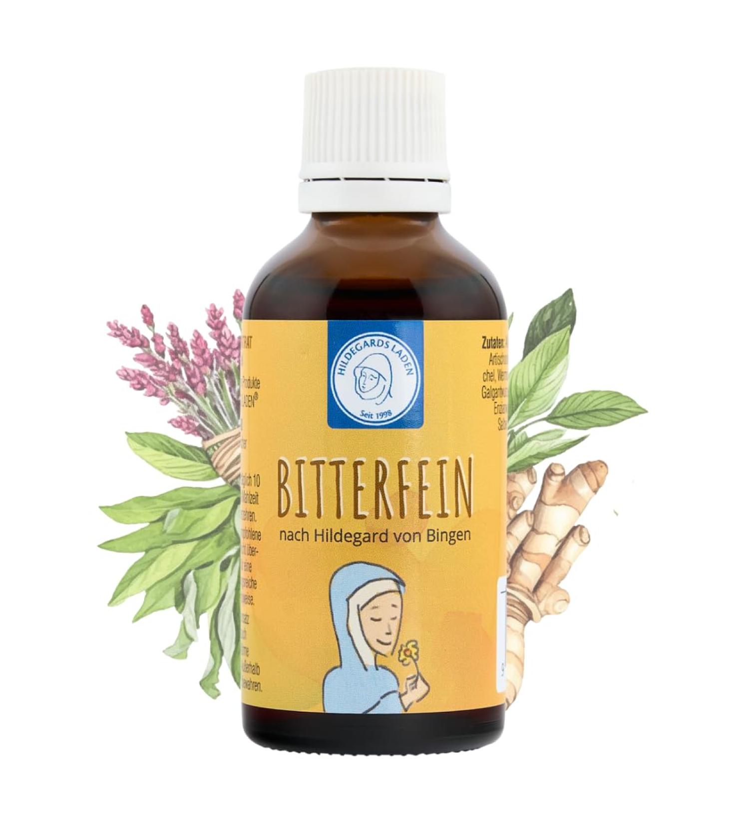 Bitterfein Herbal Bites | Hildegard von Bingen | 17 Plant Concentrate | 50ml for 30 Days | Pre-Meal Digestive Support - Buy Online on GoSupps.com