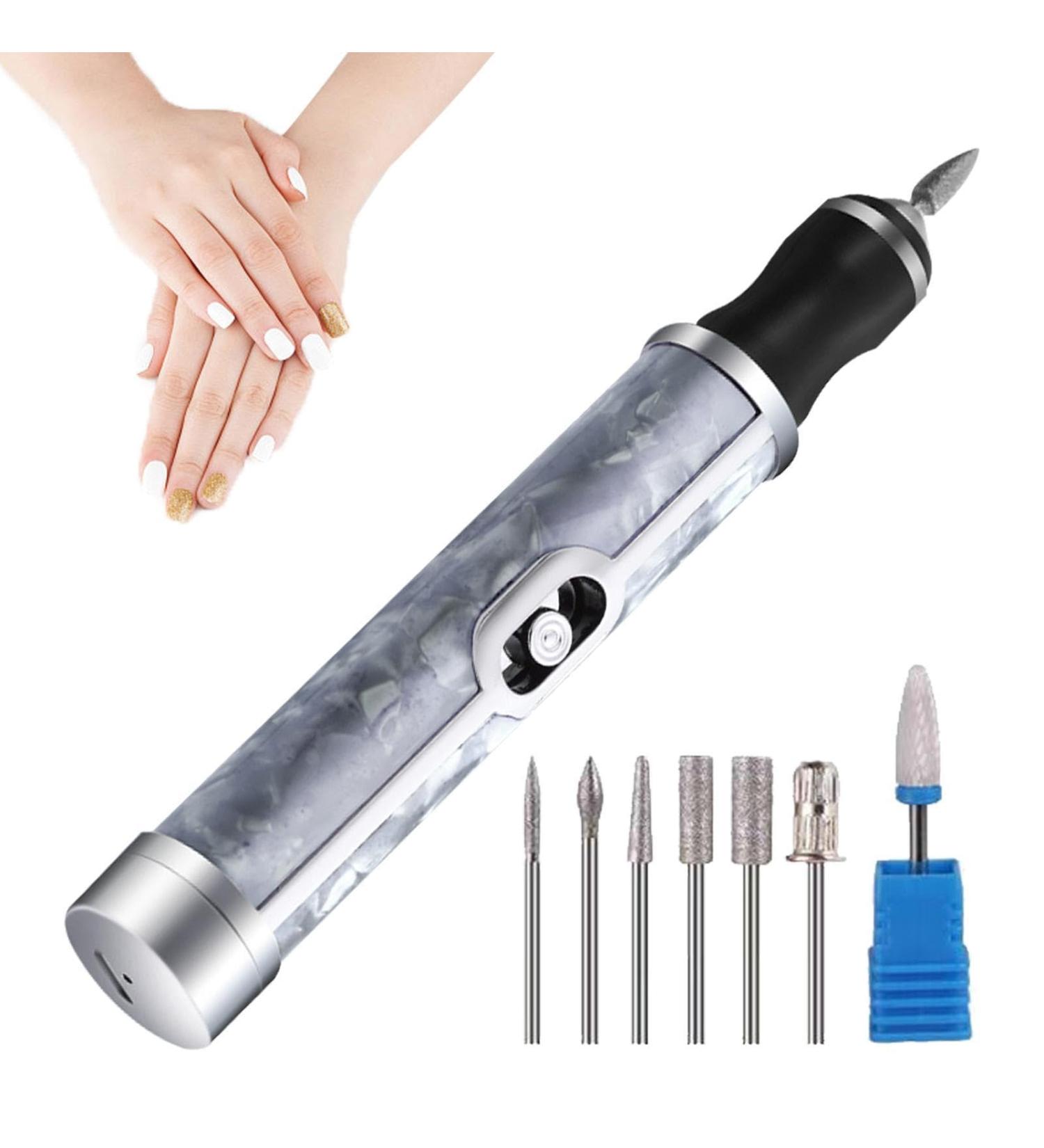 Nail Filer Electric Nail Drill for Acrylic Nails Gel Nail Grinder Manicure Electric Nail File for Thick Toe Nails Portable Manicure Pedicure Set Adjustable Speed E File for Nails Gray - Buy Online on GoSupps.com