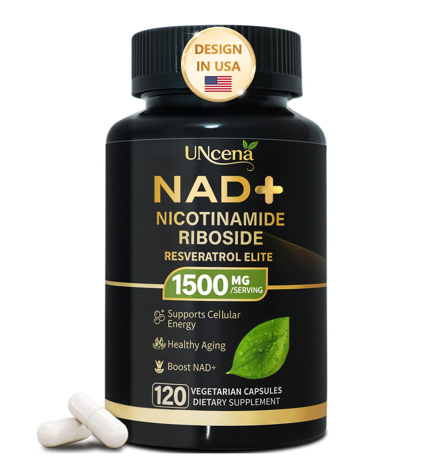 NAD Supplement 1500mg - Liposomal NAD+ Nicotinamide Riboside with Resveratrol NAD Plus Boosting - Support Cellular Health Stamina & Healthy Aging for Women & Men- 120 Capsules 120 Count (Pack of 1) - Buy Online on GoSupps.com